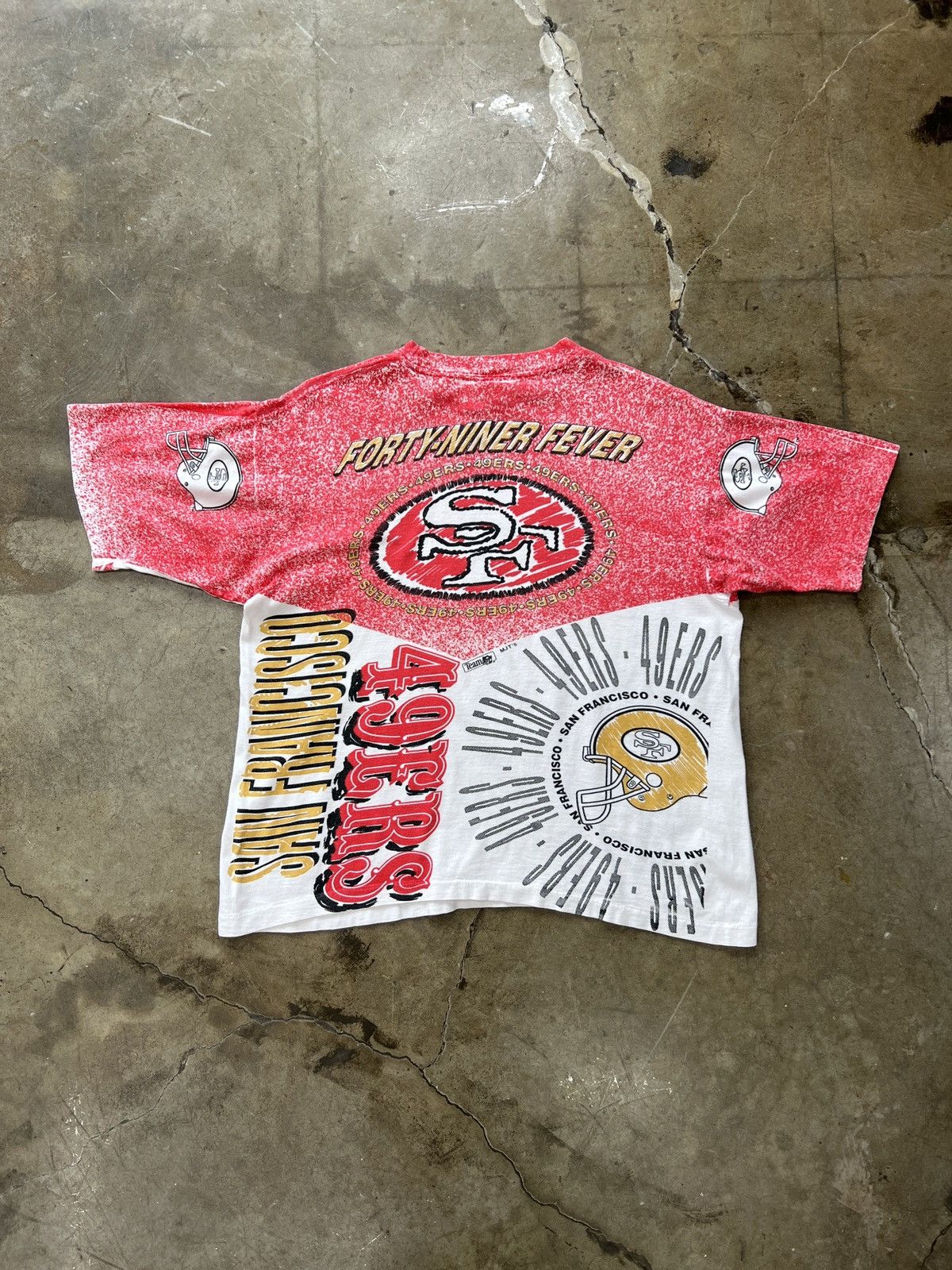 NFL × Vintage Vintage San Francisco 49ers AOP Single Stitch Tee Large Size US L / EU 52-54 / 3 - 4 Thumbnail