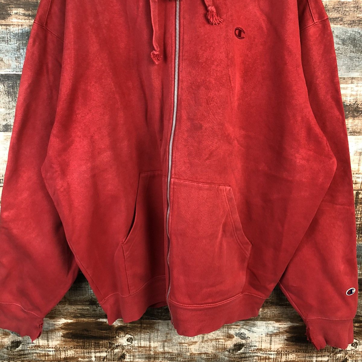 Champion DL Champion vintage Red sweatshirt Hoodie #C169 Size US XXL / EU 58 / 5 - 6 Thumbnail