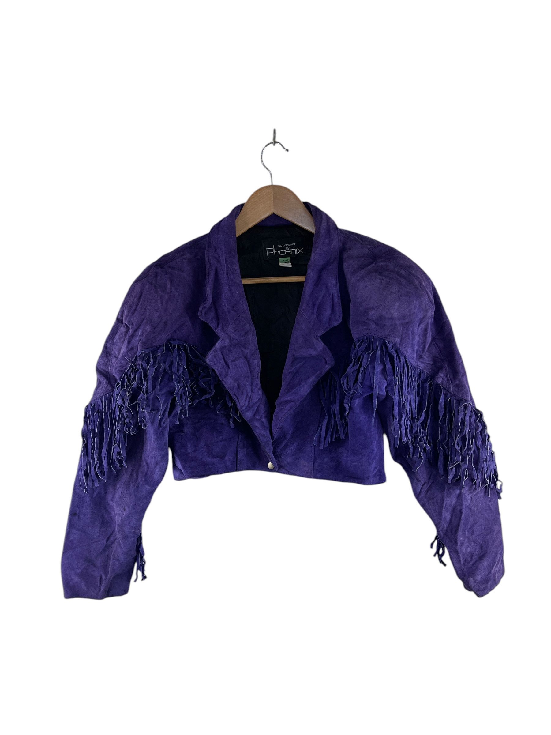 Phoenix Clothing Vintage Outerwear by Phoenix Suede Leather Cropped Jacket Size US XS / EU 42 / 0 - 1 Thumbnail