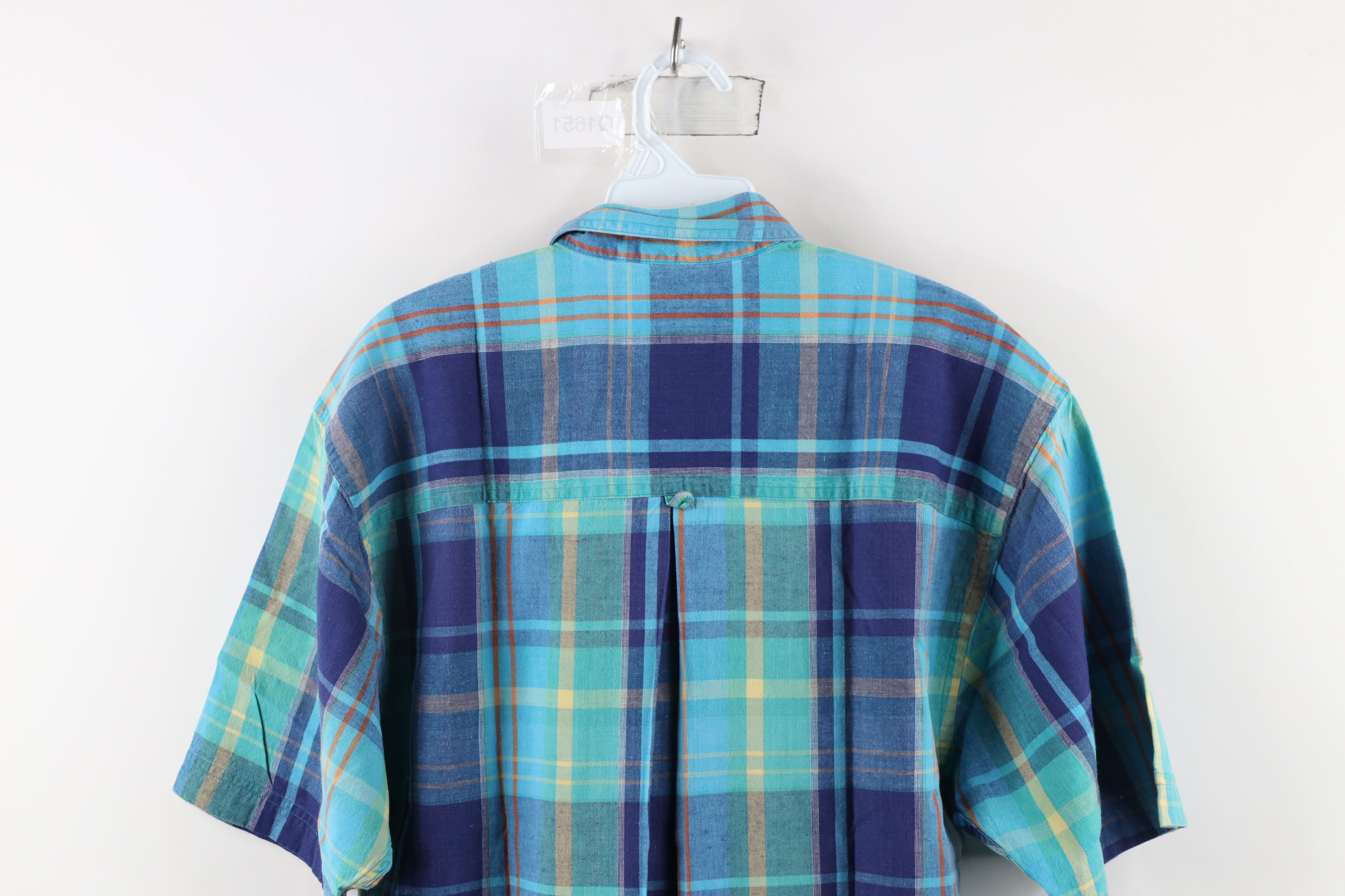 Eddie Bauer × Vintage Vintage 90s Eddie Bauer Madras Plaid Button Down Shirt Size US M / EU 48-50 / 2 - 8 Thumbnail