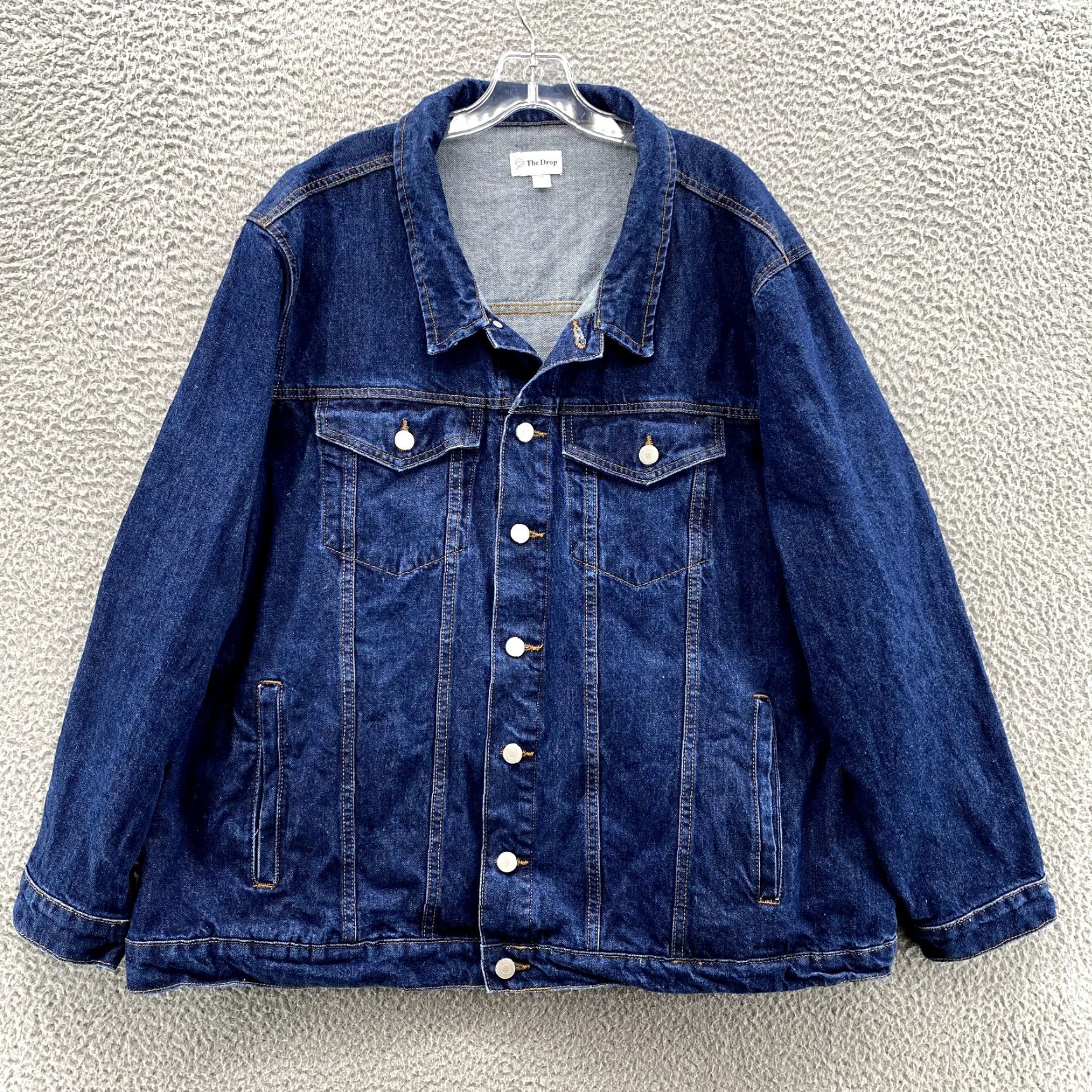 Denime VINTAGE The Drop Jean Trucker Jacket Women's 3X Denim American 90's Western Minimalist Size 40" / US 18 - 2 Thumbnail