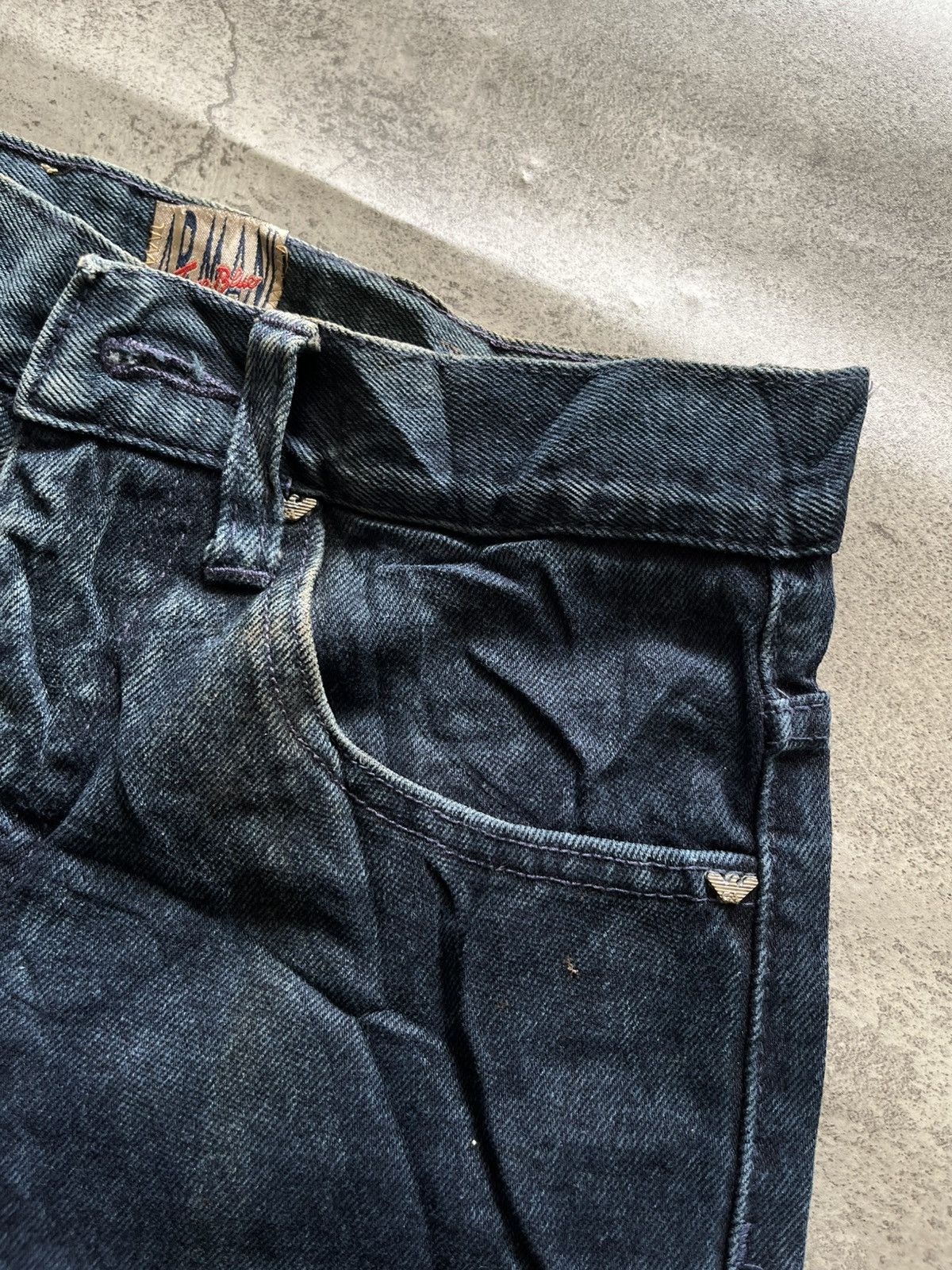 Armani Vintage Armani Jeans – Dark Blue Tapered Cut Size US 29 - 7 Thumbnail