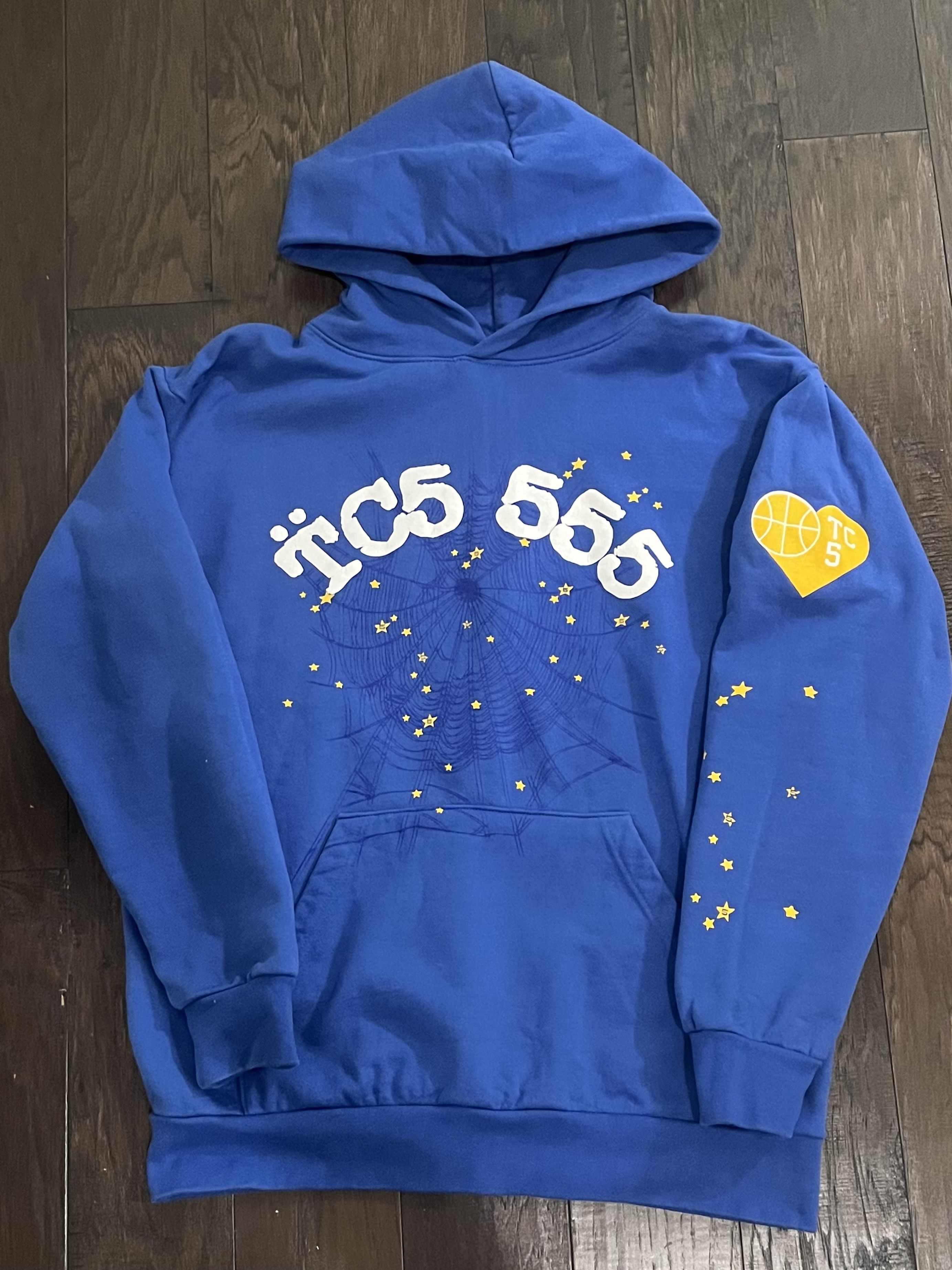 Sp5der Spider TC Blue Here's the Slime Hoodie | Grailed