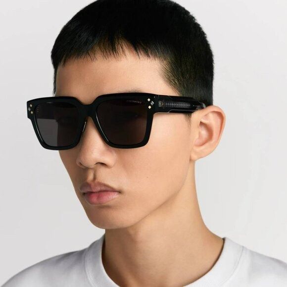 Dior Dior CD DIAMOND S3F 64C0 Sunglasses Transparent Brown Square Size ONE SIZE - 3 Thumbnail