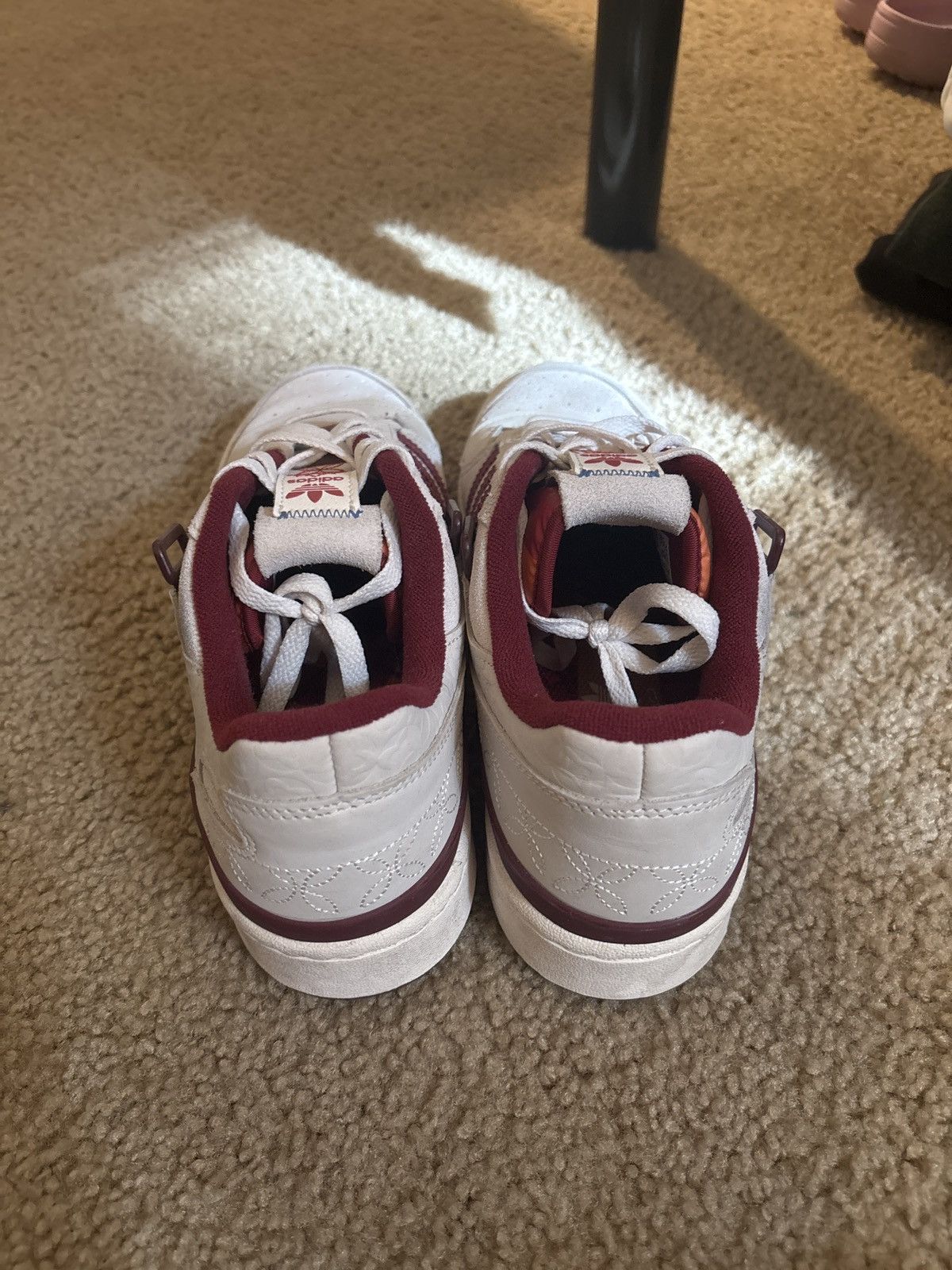 Adidas Adidas forum beige/maroon Size US 10.5 / EU 43-44 - 4 Thumbnail