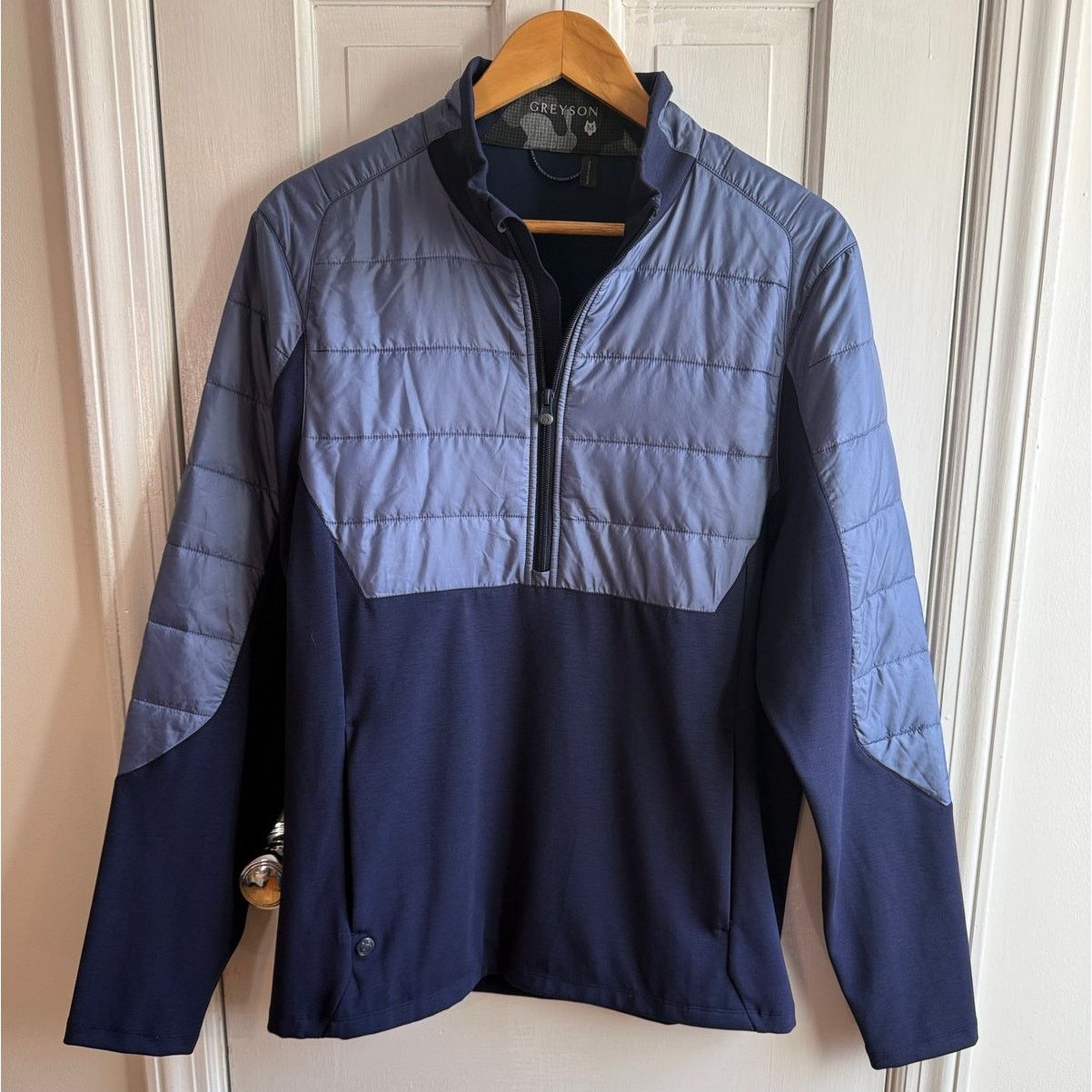 Grenson Greyson Men’s Gratiot Hybrid 1/4 Zip Pullover -Maltese- NWOT Size US M / EU 48-50 / 2 - 1 Thumbnail