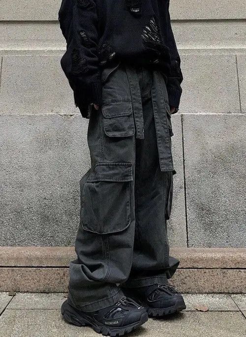VIBE Cargo Baggy Black Pants Size US 30 / EU 46 - 5 Thumbnail
