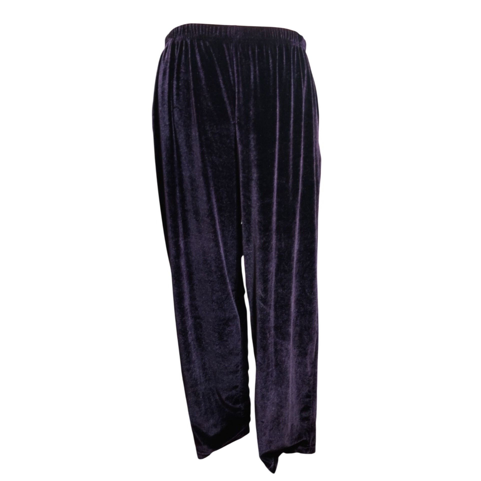 Coldwater Creek Coldwater Creek XL Womens Deep Purple Velour Pants Vintage P Size 35" - 1 Thumbnail