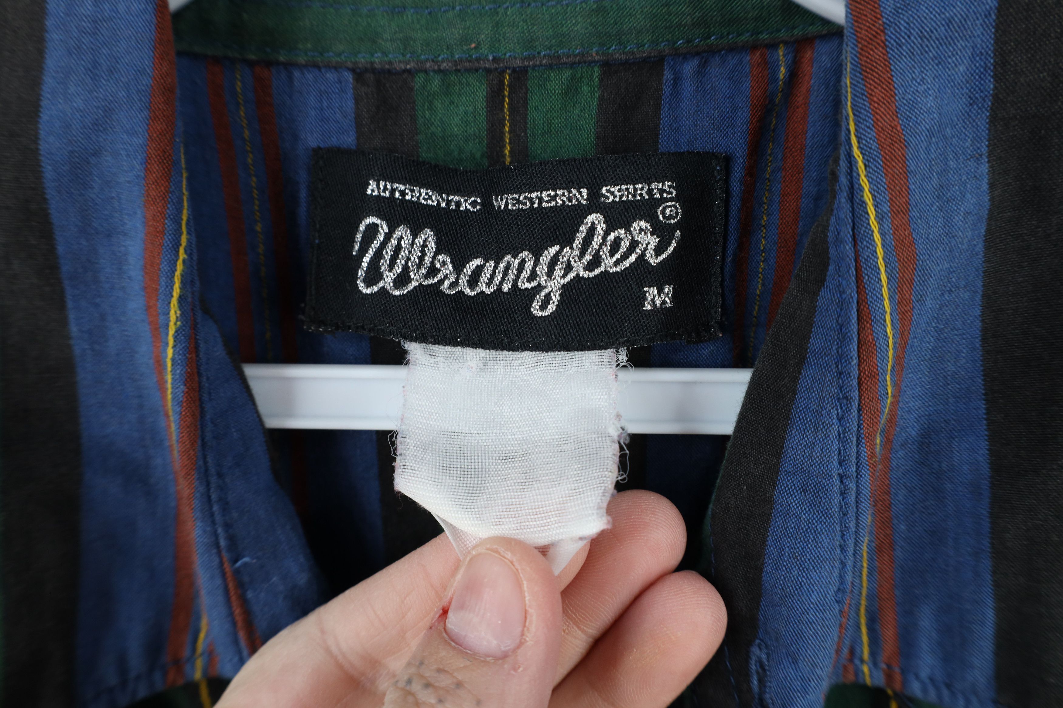Vintage × Wrangler Vintage 90s Wrangler Striped Western Snap Button Shirt Size US M / EU 48-50 / 2 - 7 Thumbnail
