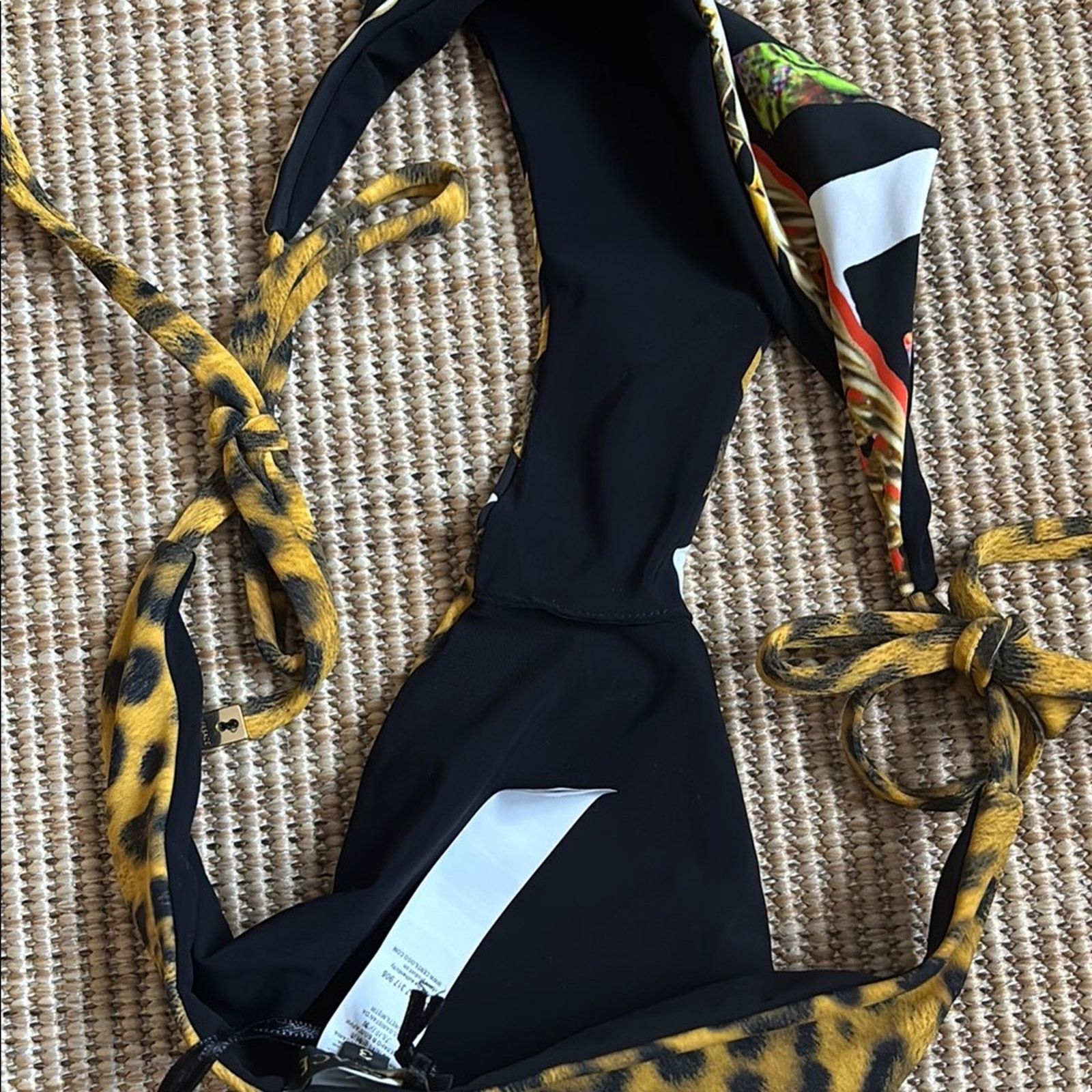 Versace NWT Versace Black and Yellow Bikini Swimwear Size 3C Size ONE SIZE - 10 Thumbnail