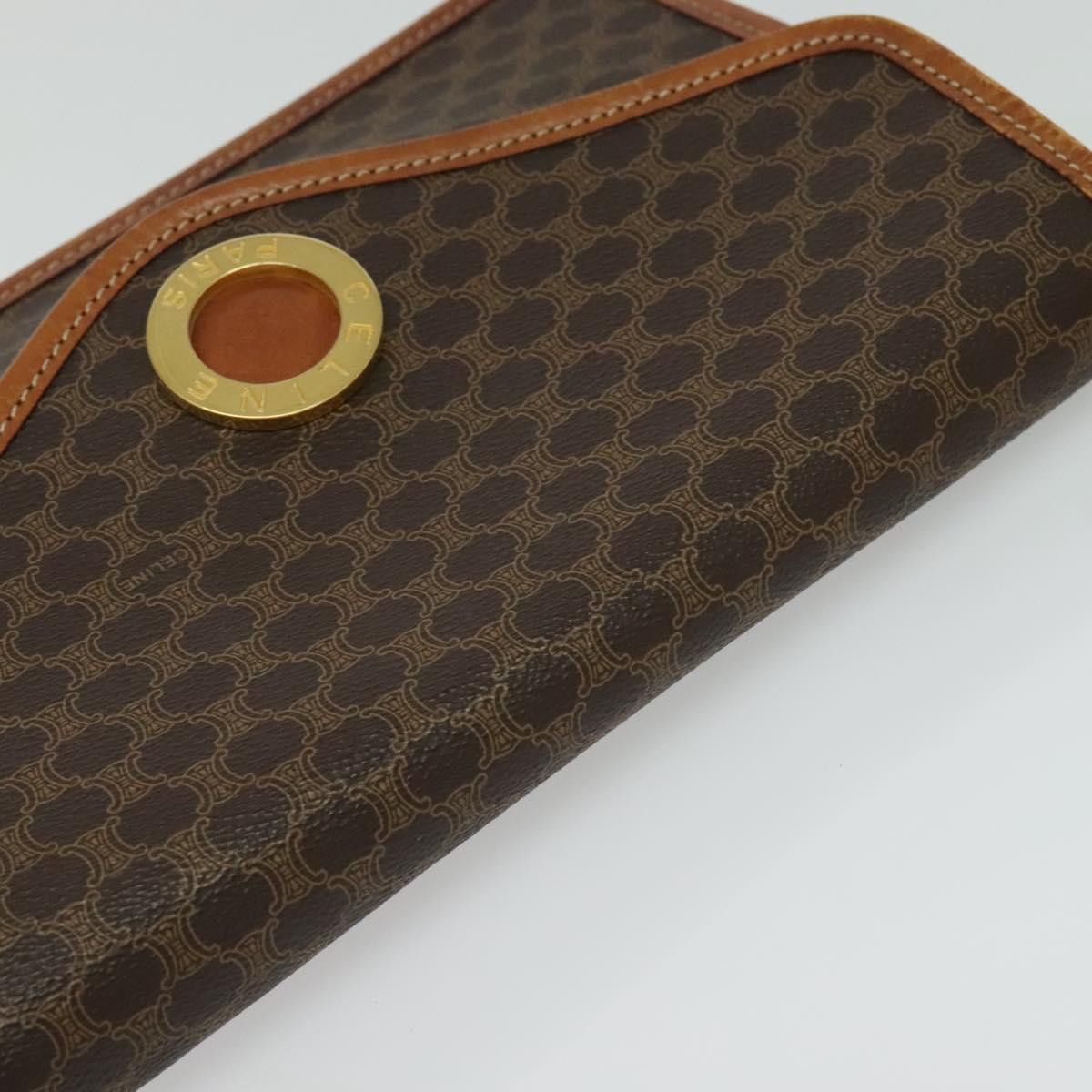 Celine CELINE Macadam Canvas Shoulder Bag Pvc Leather Brown Gold Size ONE SIZE - 6 Thumbnail