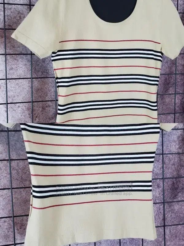 Burberry Burberry Summer Camel Striped T-Shirt. Size S / US 4 / IT 40 - 3 Thumbnail