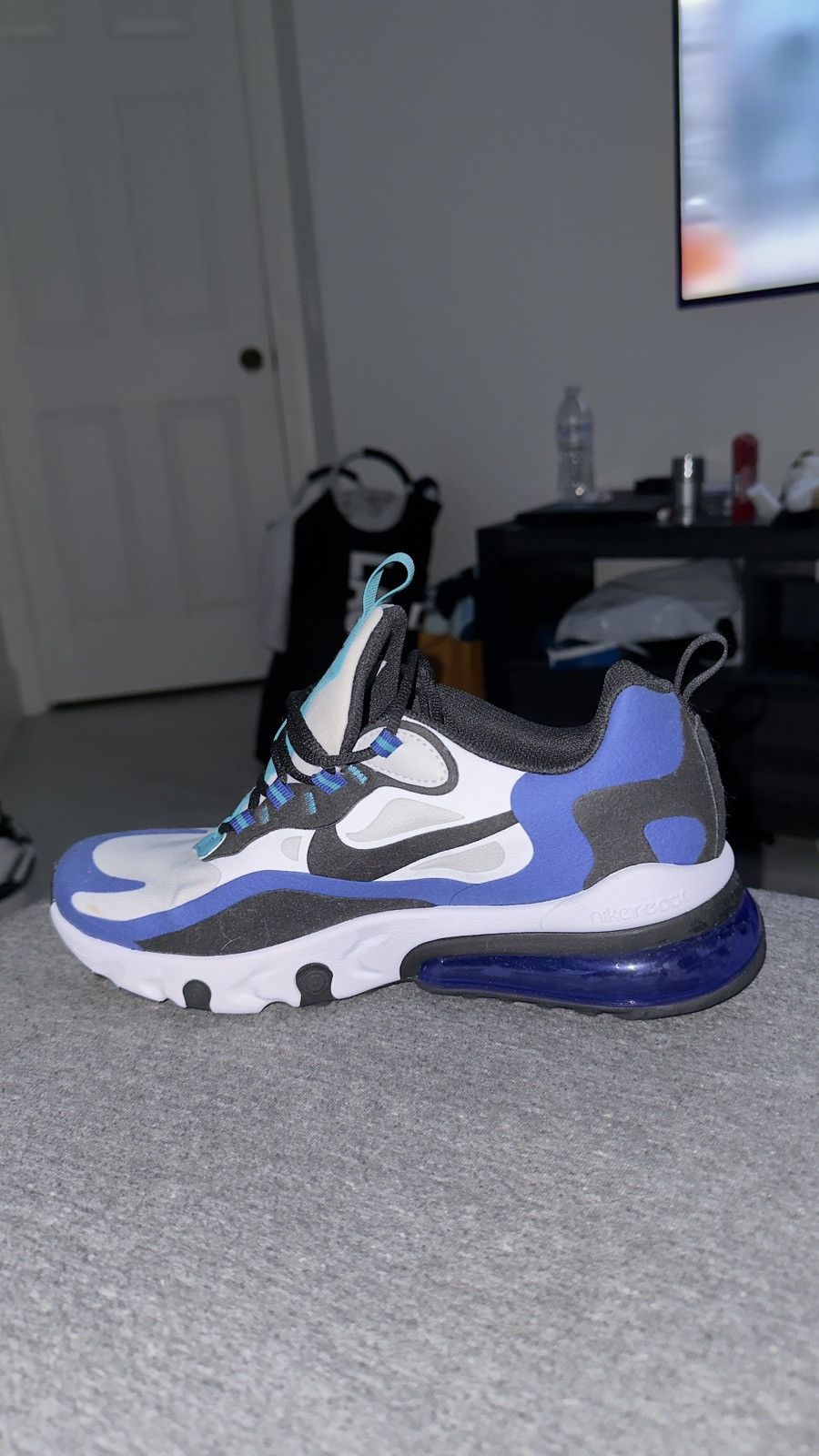 Nike Nike Air Max 270 React - Oracle Aqua Blue Size US 8 / IT 38 - 4 Thumbnail