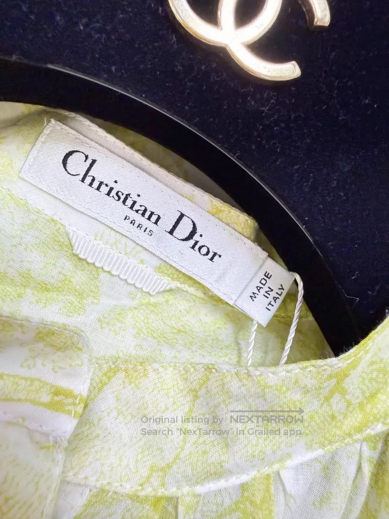 Dior Dior Patterned printed single-breasted stand-up collar shi Size M / US 6-8 / IT 42-44 - 4 Thumbnail
