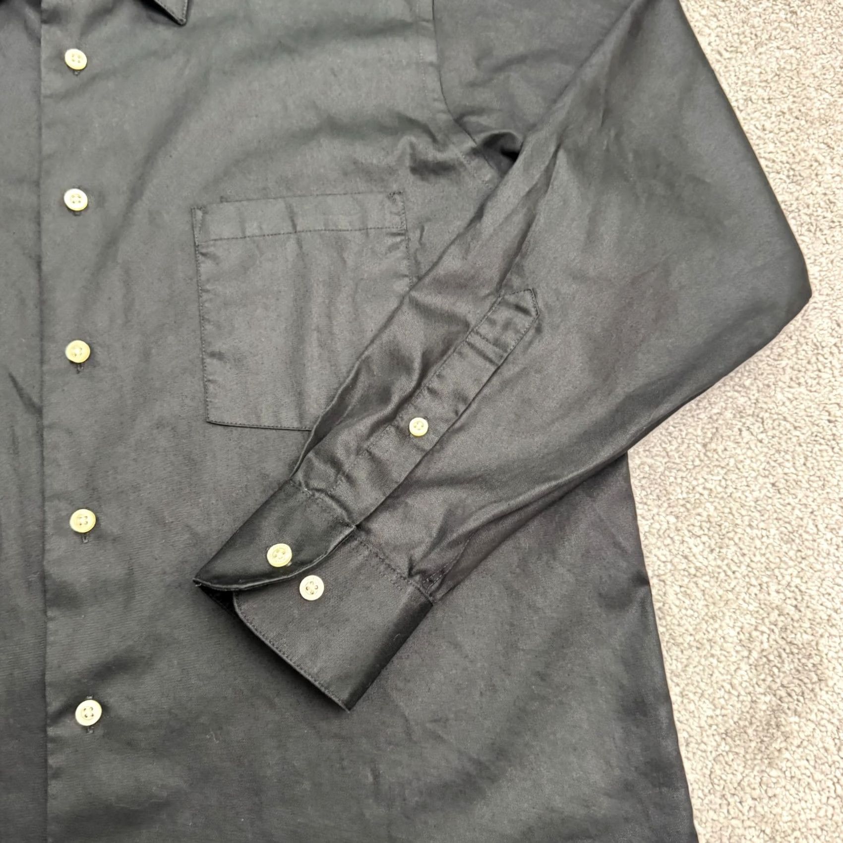 Arrow Arrow Dress Shirt Mens 15.5 Black 32/33 Non-Iron Classic Fit Shirt Dress Shirt Mens Regular Black Arrow 1851 VN? Size 42R - 4 Thumbnail