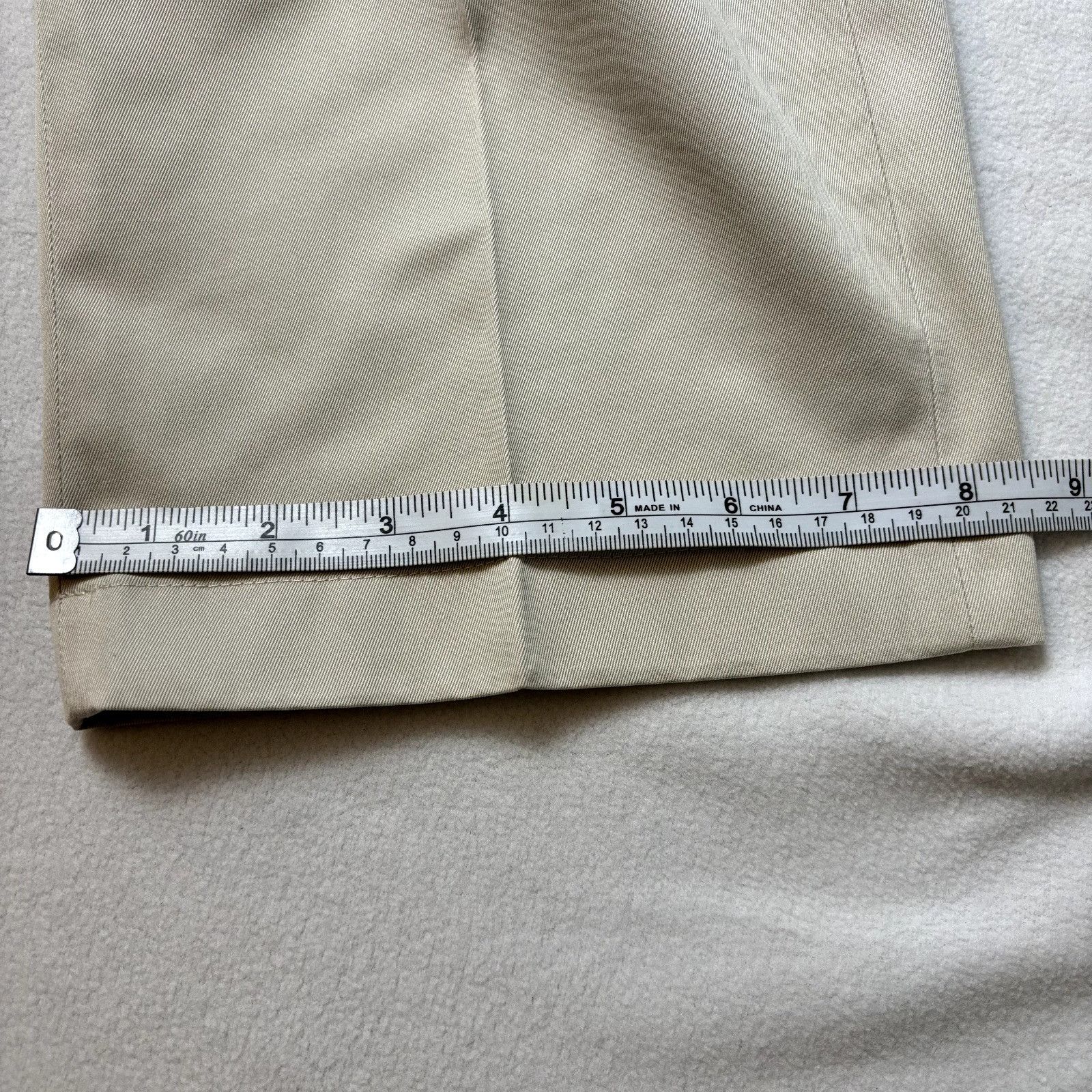 Brooks Brothers Brooks Brothers Men's Size 35x32.5 Tan Cream Cotton Flat Fro Size US 35 - 4 Thumbnail