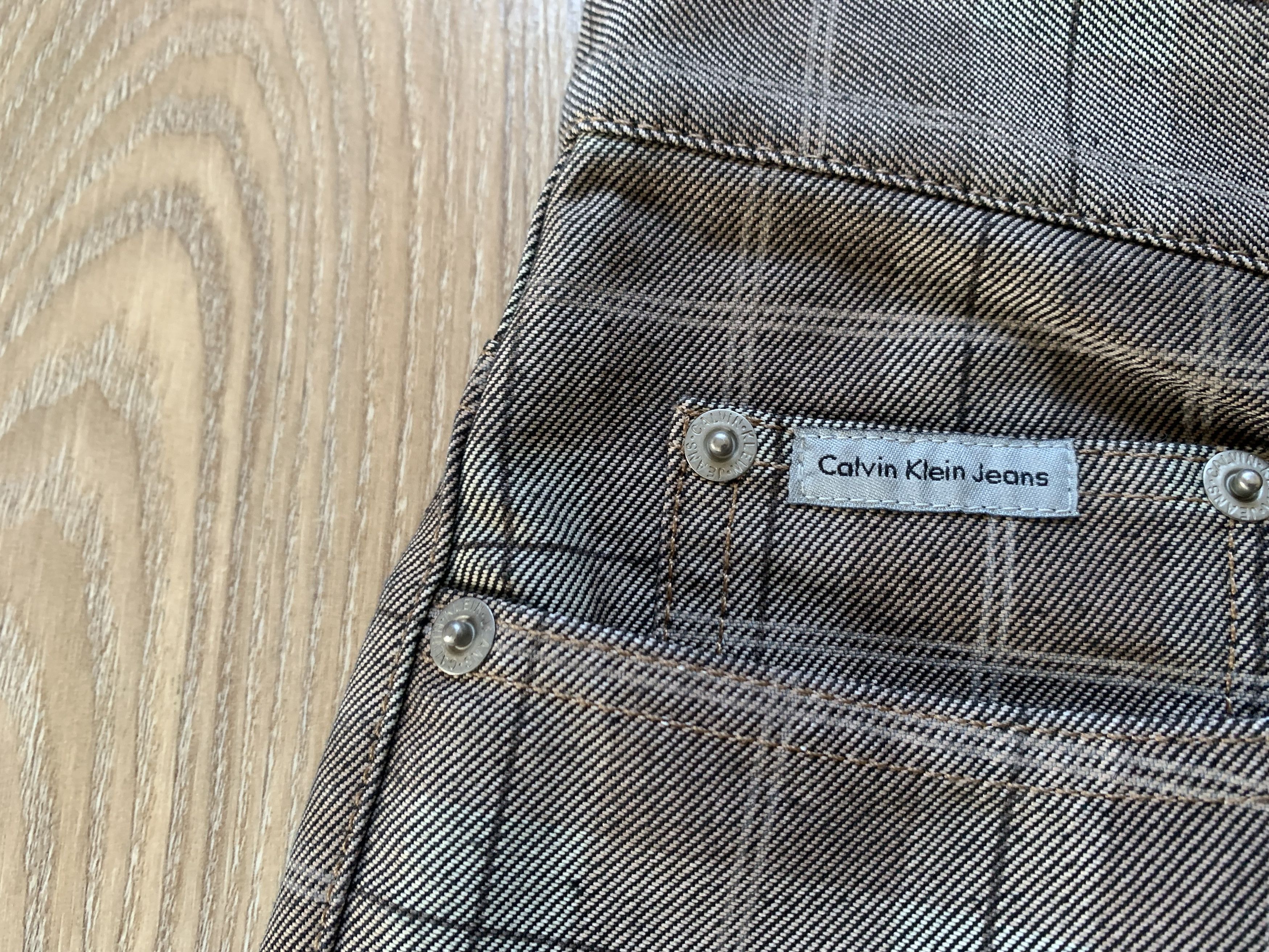 Calvin Klein Men's Vintage Calvin Klein Plaid Check Flared Jeans Size US 32 / EU 48 - 7 Thumbnail