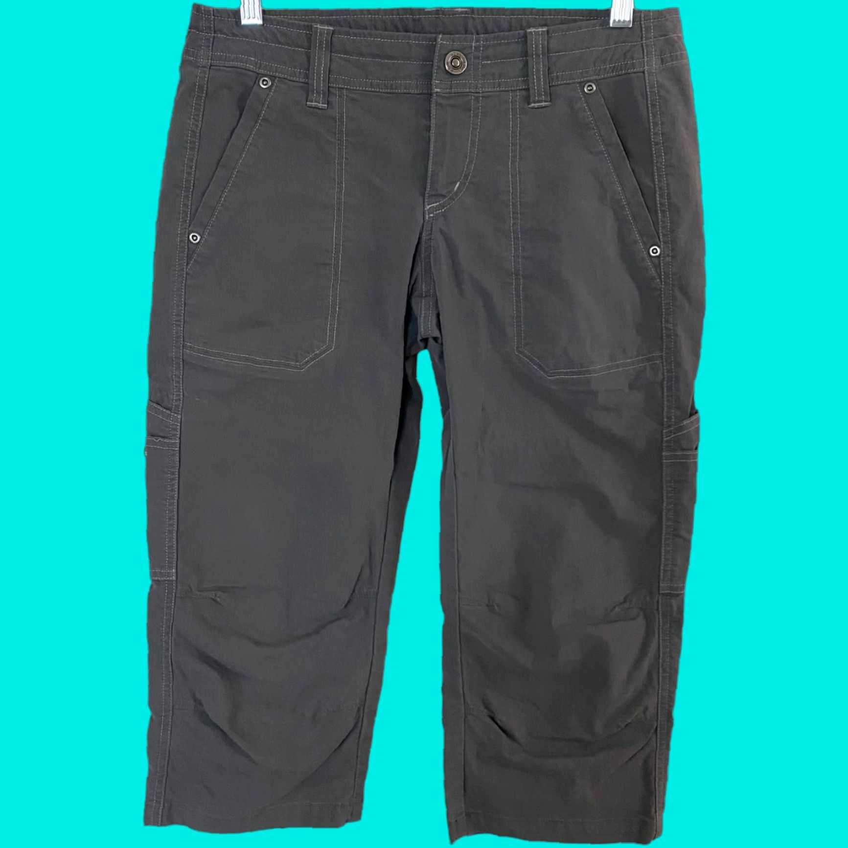 Vintage VINTAGE Kuhl Free Range Cargo Capri Pants Gray Women's Size 4 Hiking Travel Outdoor Size 27" / US 4 / IT 40 - 1 Thumbnail