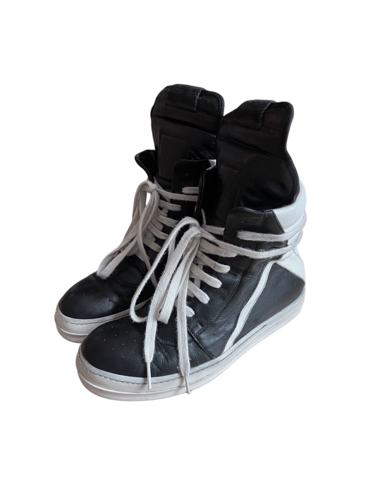 Rick Owens Rick Owens 2014 Geobasket (Black/Milk) | Grailed