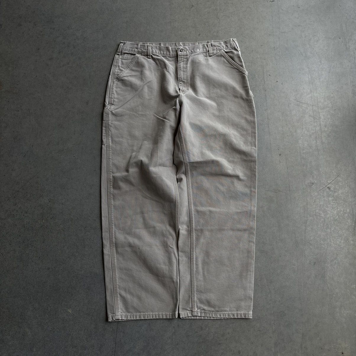 Carhartt × Vintage Vintage 40x30 Carhartt Carpenter Pants Beige Workwear Baggy Size US 40 / EU 56 - 9 Thumbnail