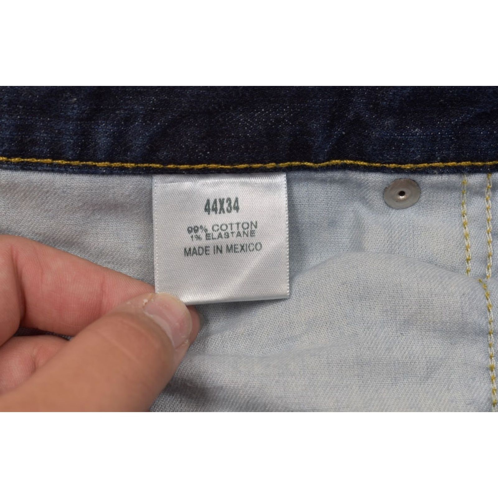 Vintage The Foundry Supply Co. Flex Denim Jeans Dark Wash Straight Leg Men 44x34 Cotton"} Size US 44 / EU 60 - 7 Thumbnail