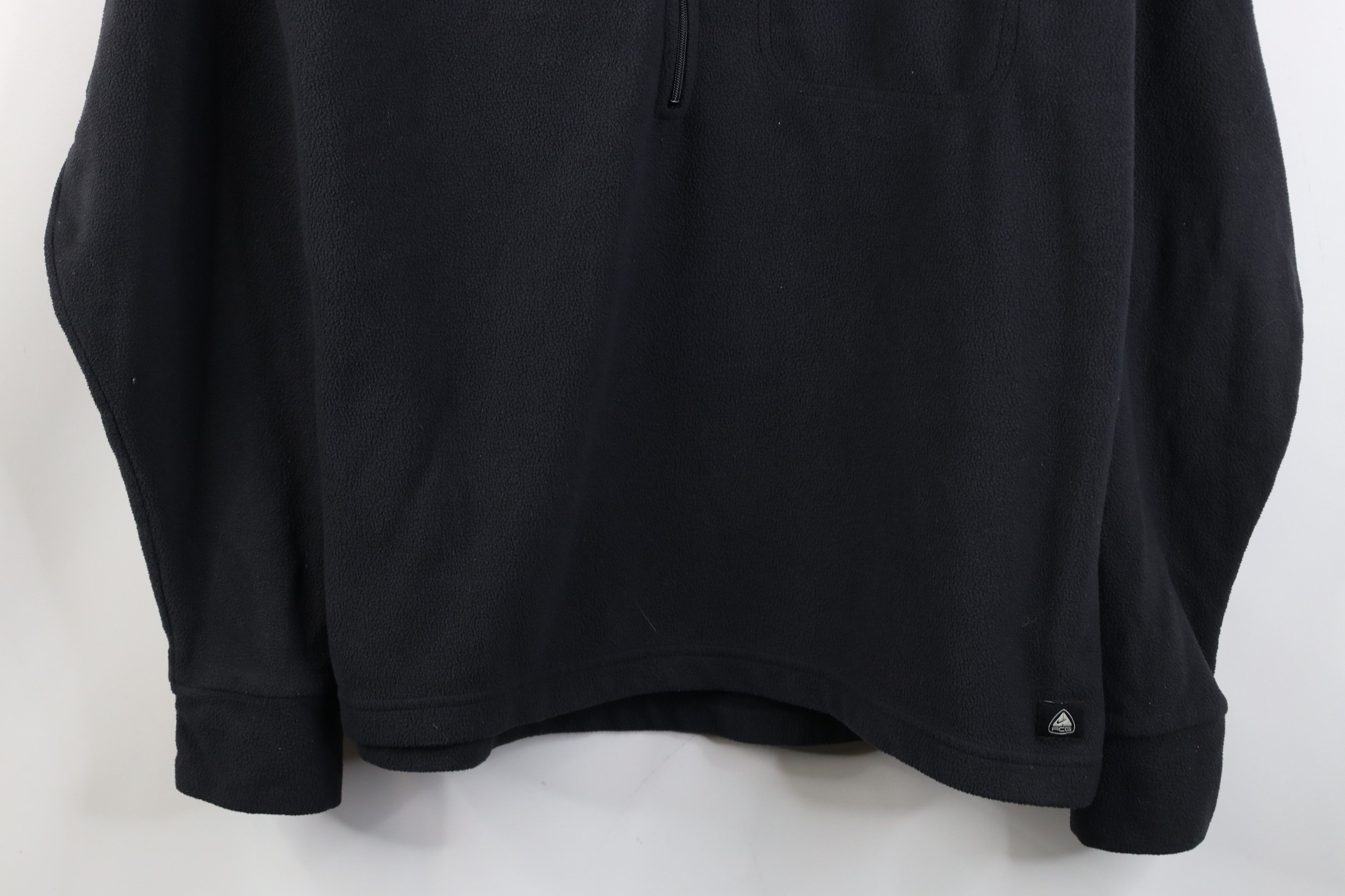 Nike Vintage Nike ACG Mini Swoosh Half Zip Fleece Sweater Black Size US L / EU 52-54 / 3 - 3 Thumbnail