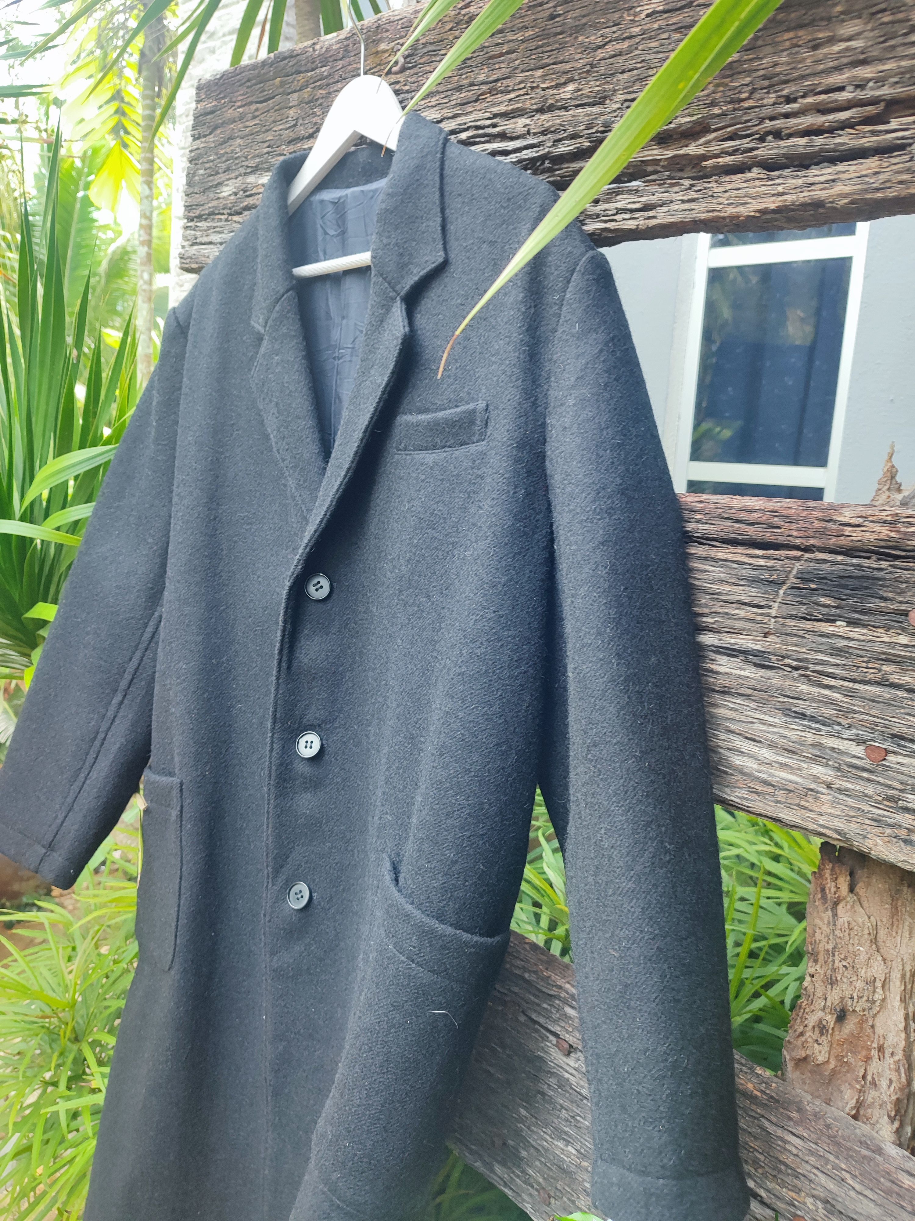 Yohji Yamamoto Y’s by Yohji Yamamoto Charcoal Wool Oversized Overcoat Size US XL / EU 56 / 4 - 6 Thumbnail