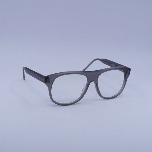 Thom Browne Thom Browne TB-008C-55 Eyeglasses Satin Grey 55mm Square Size ONE SIZE - 1 Thumbnail