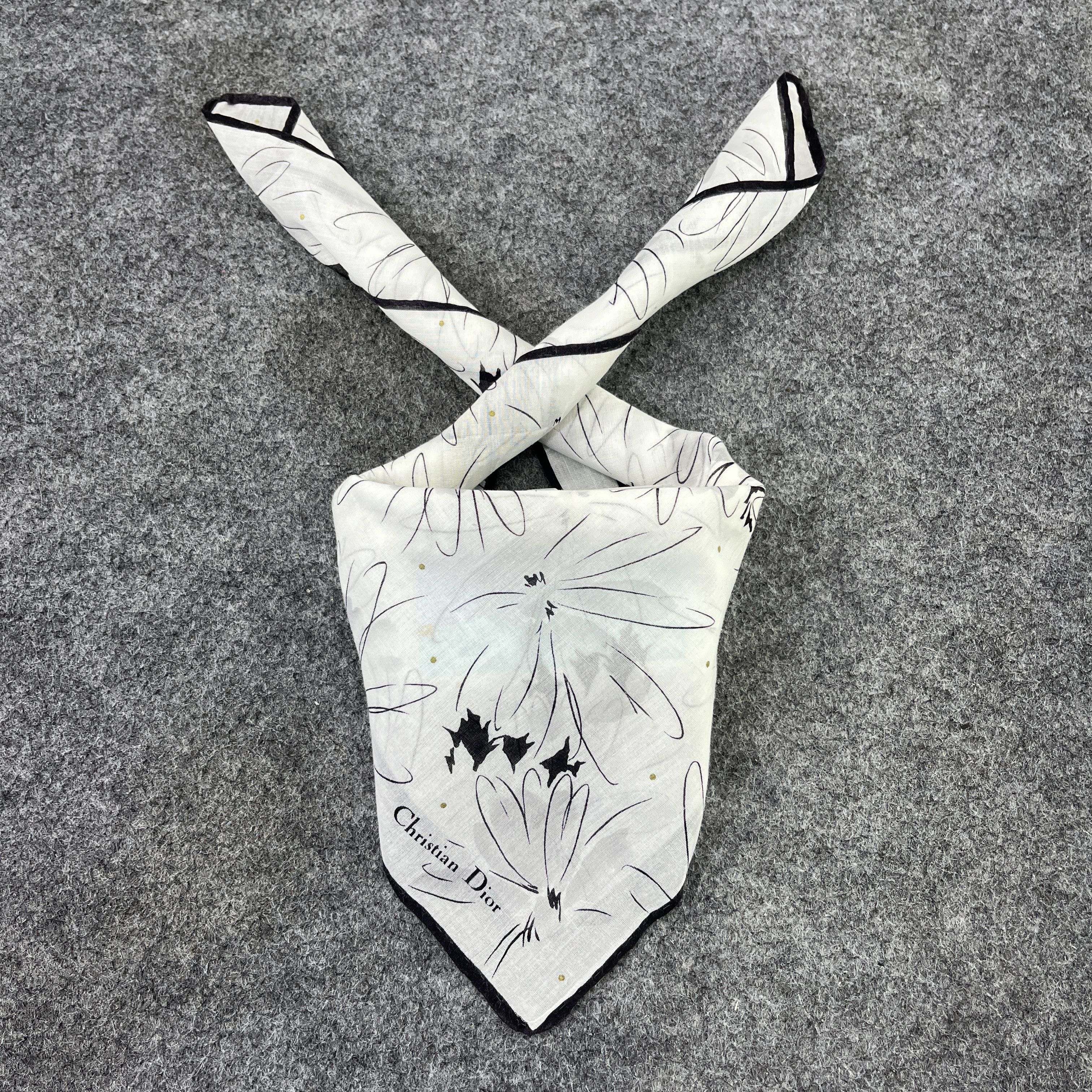 Vintage Christian Dior Handkerchief / Bandana / Neckerchief B742 Size ONE SIZE - 1 Thumbnail