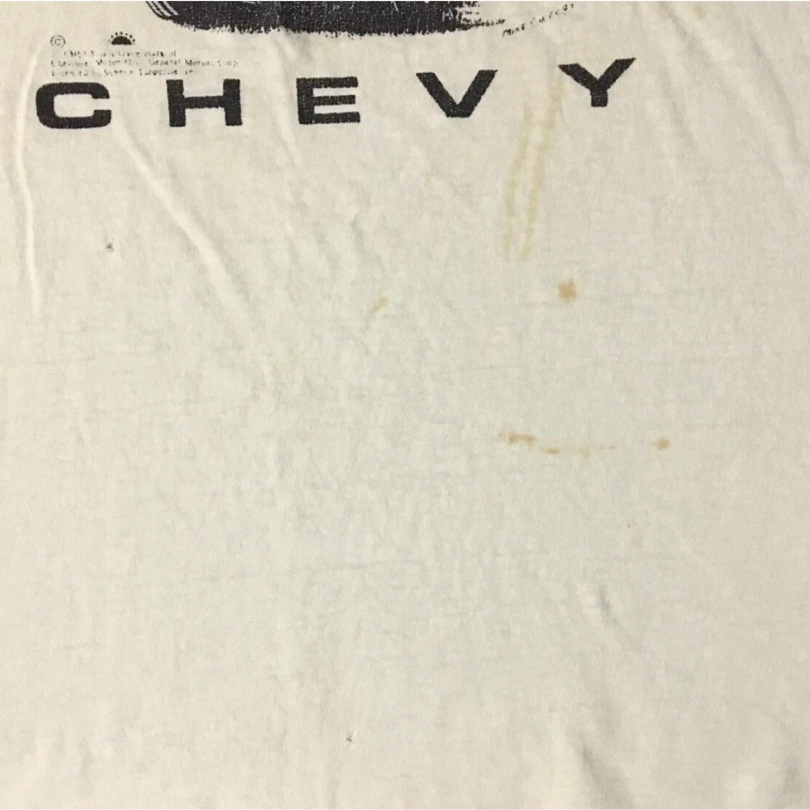 Thrasher VINTAGE 90s Chevrolet 57 Chevy Thrashed Faded Distressed Shirt XL Car Racing Grunge 80s USA Men Short Sleeve White Single Stitch T-Shirt XL Car Size US XL / EU 56 / 4 - 6 Thumbnail
