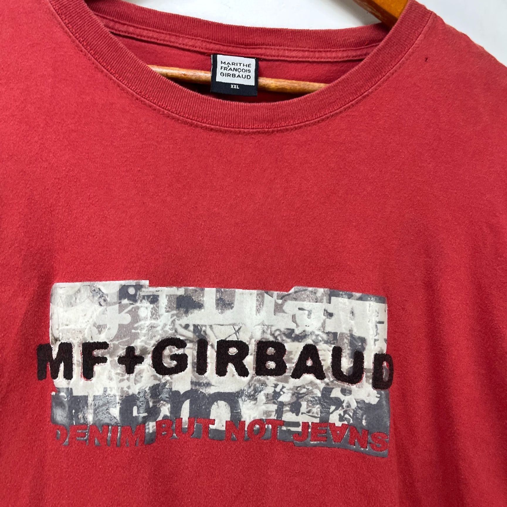 Vintage VINTAGE Marithe Francois Girbaud Long Sleeve Shirt 2XL Men Red Cotton 1990s Logo Pocket Knit 90s Shirt Mens Size US XXL / EU 58 / 5 - 2 Thumbnail