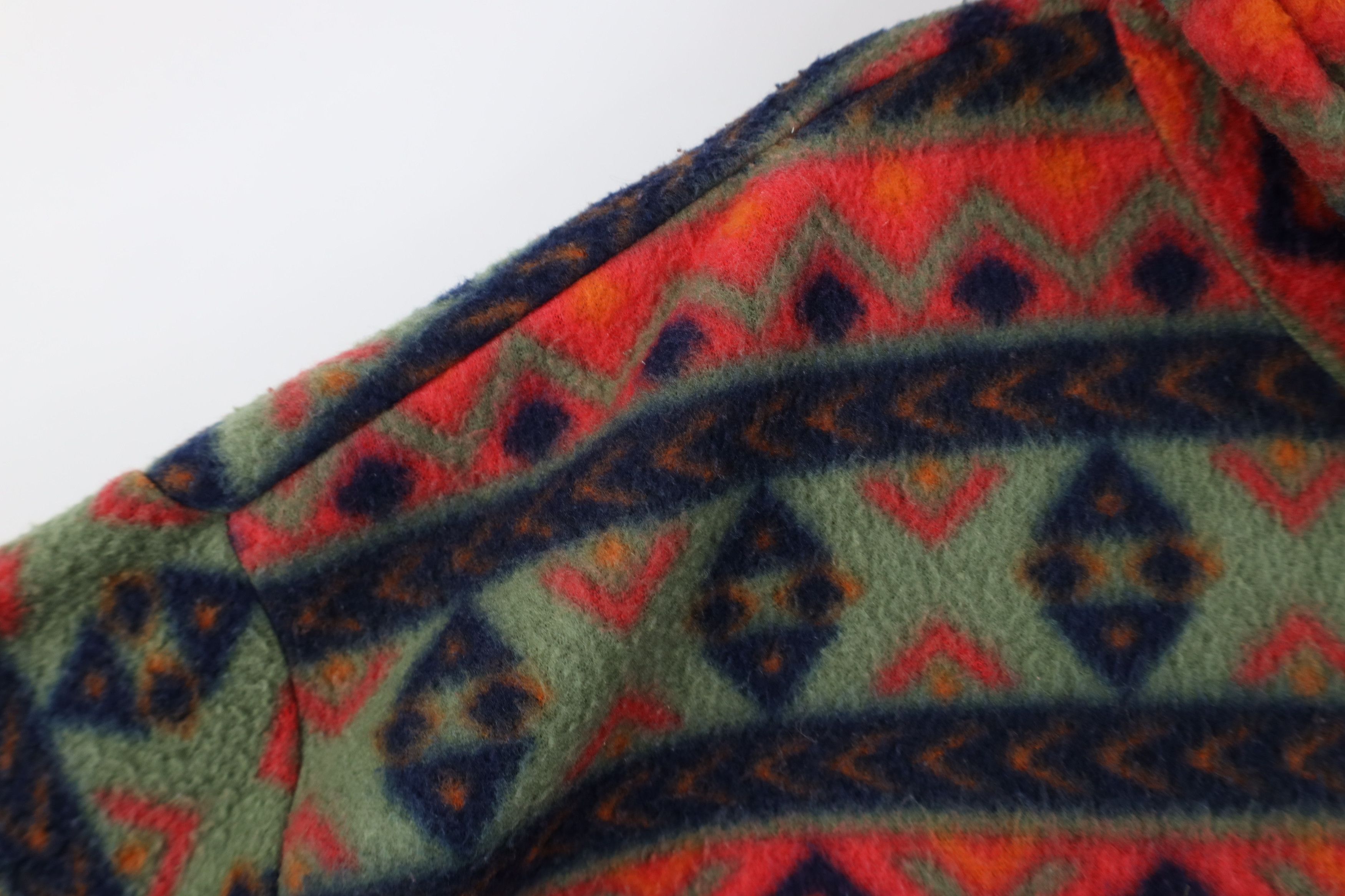 Vintage Vintage 90s Streetwear Southwestern Fair Isle Fleece Hoodie Size 3XL / US 20-22 - 6 Thumbnail
