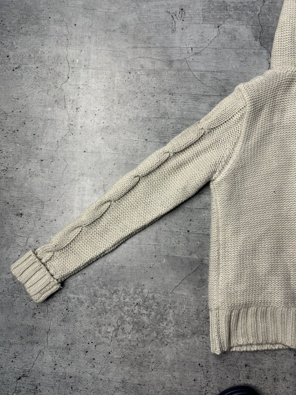 If Six Was Nine Vintage Japan Y2K Knitted Hooded Faux Fur Zip Sweater Size US S / EU 44-46 / 1 - 9 Thumbnail
