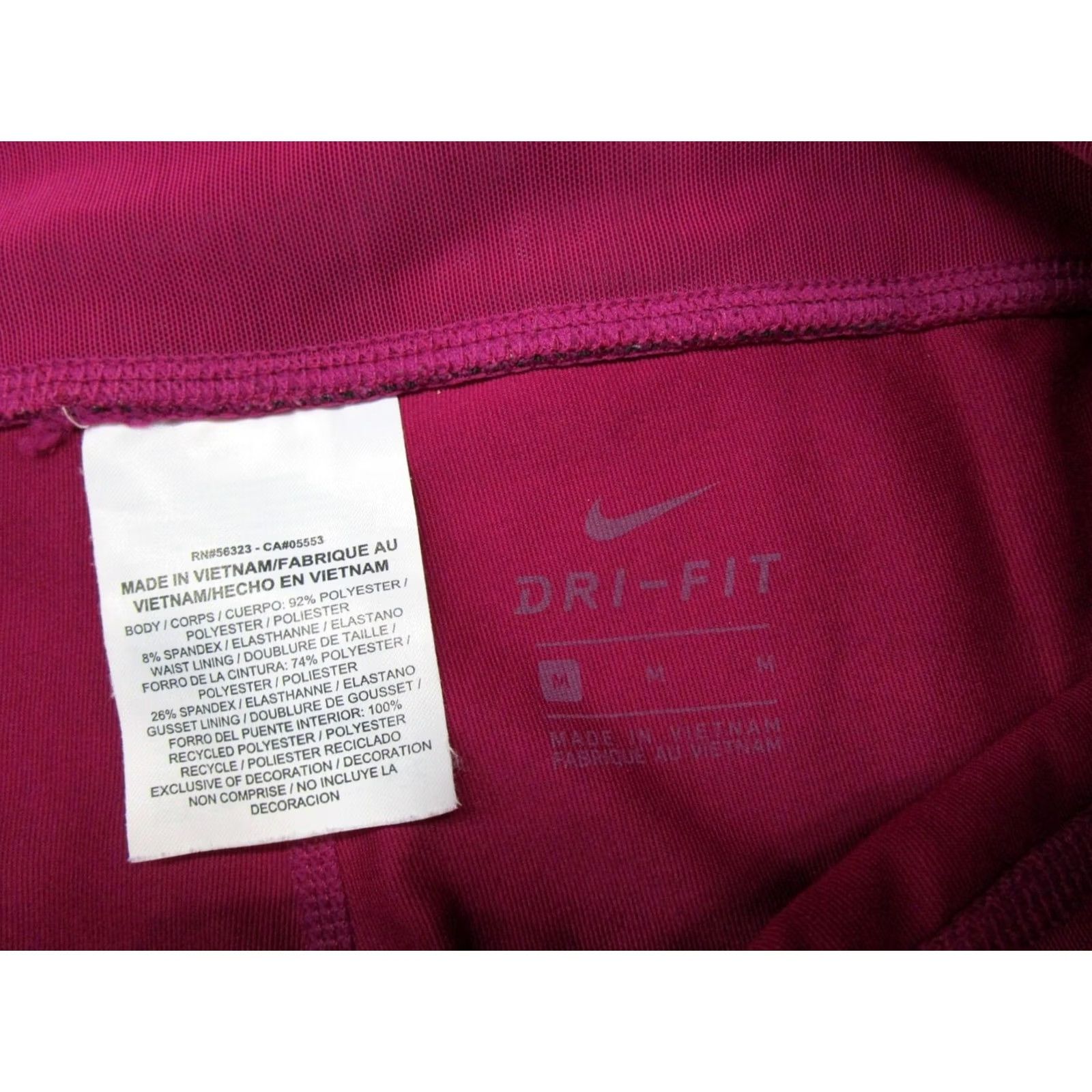 Nike Nike Dri Fit Women's Pink Cropped Leggings Size M | Big Swoosh, Yoga & Training, Cross Training, Gym & Training Size 32" / US 10 / IT 46 - 4 Thumbnail