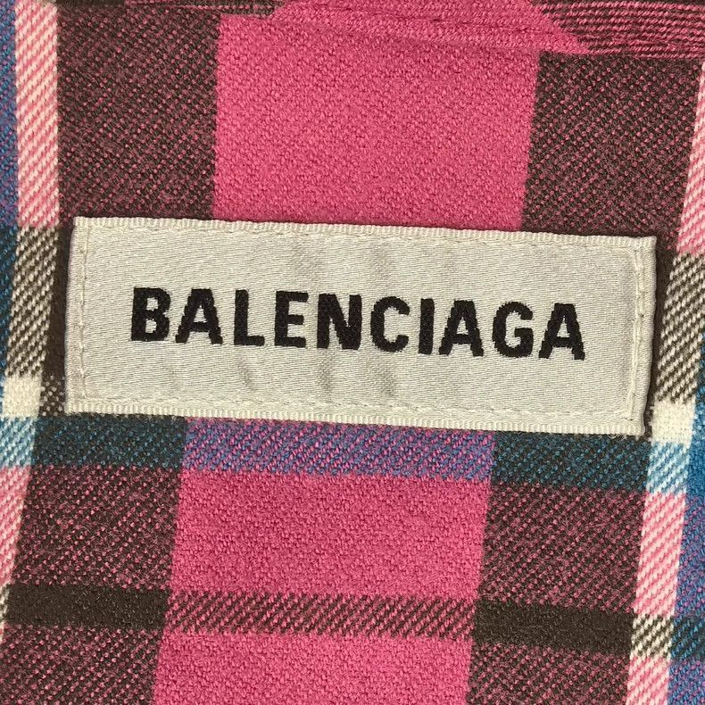 Balenciaga Balenciaga Pink Checkered Collar Double B Coat-2506 Size US XS / EU 42 / 0 - 4 Thumbnail