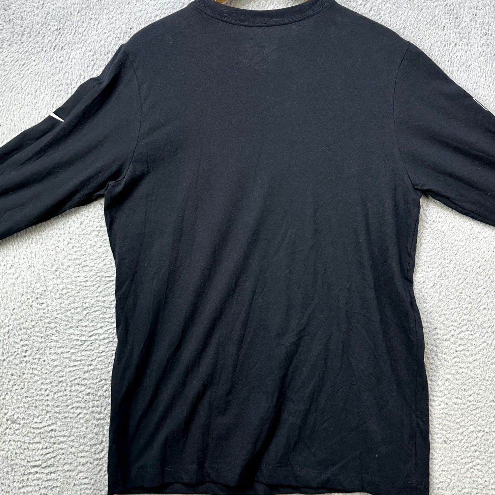 Nike Nike Jets Football Long Sleeve T-Shirt Mens L Black Dri-Fit Logo Crew Neck Graphic Print Size US L / EU 52-54 / 3 - 4 Thumbnail