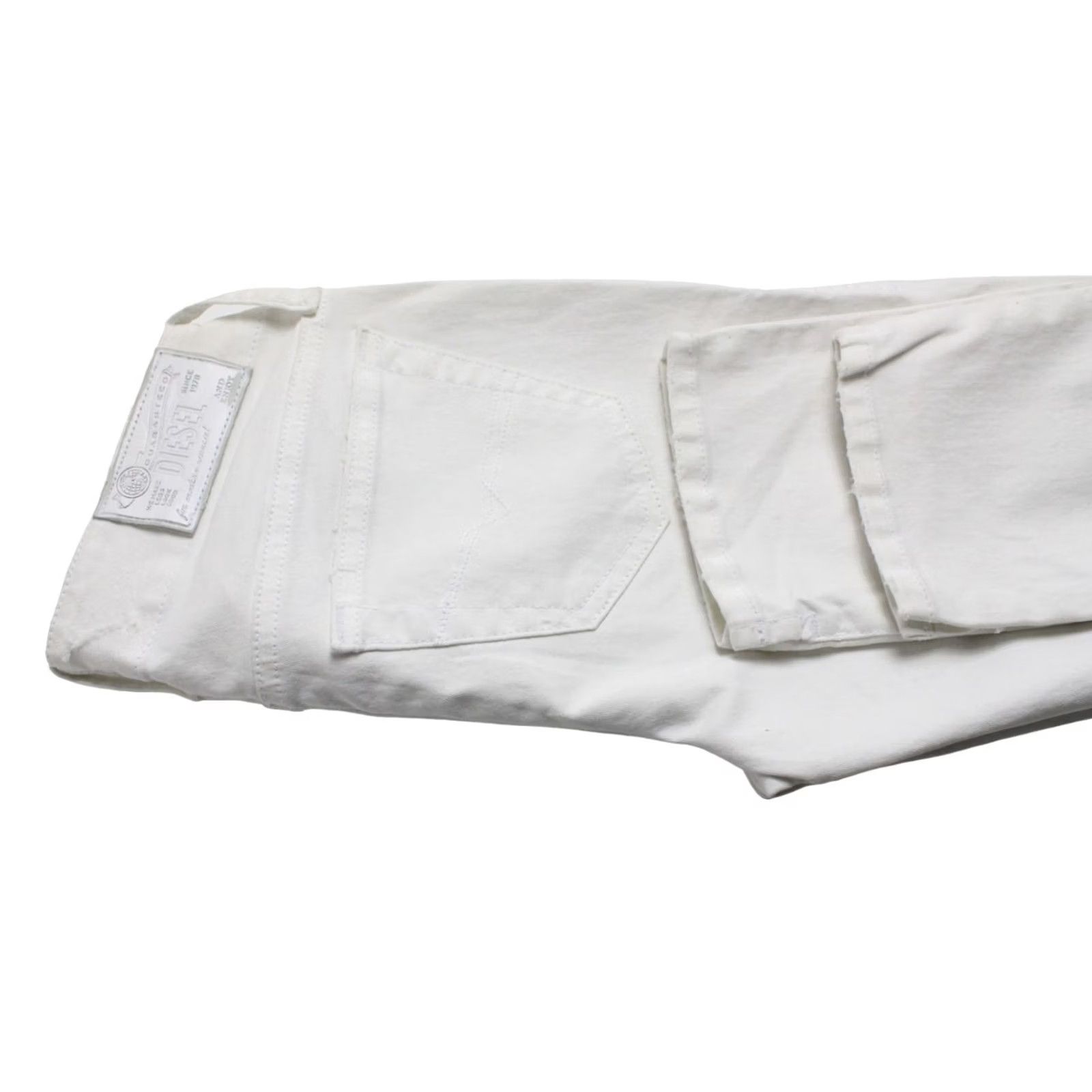 Diesel Diesel Grupee Super Slim-Skinny Low Waist Stretch Jeans Women's W23/L32 White Distressed Size 40" / US 18 - 5 Thumbnail