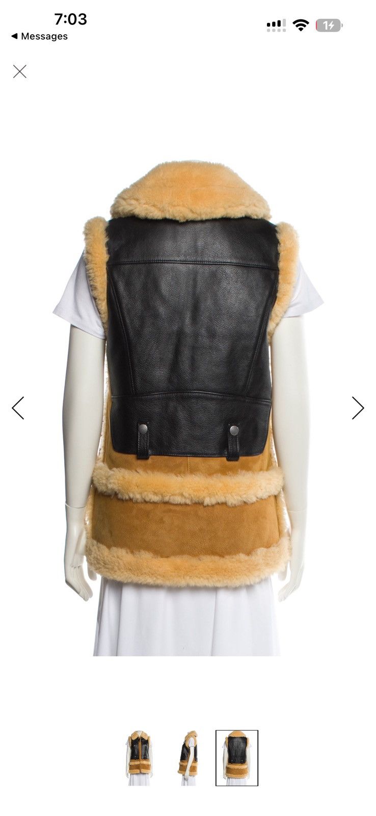 Coach Coach Leather Shearling Vest Size XS / US 0-2 / IT 36-38 - 3 Thumbnail