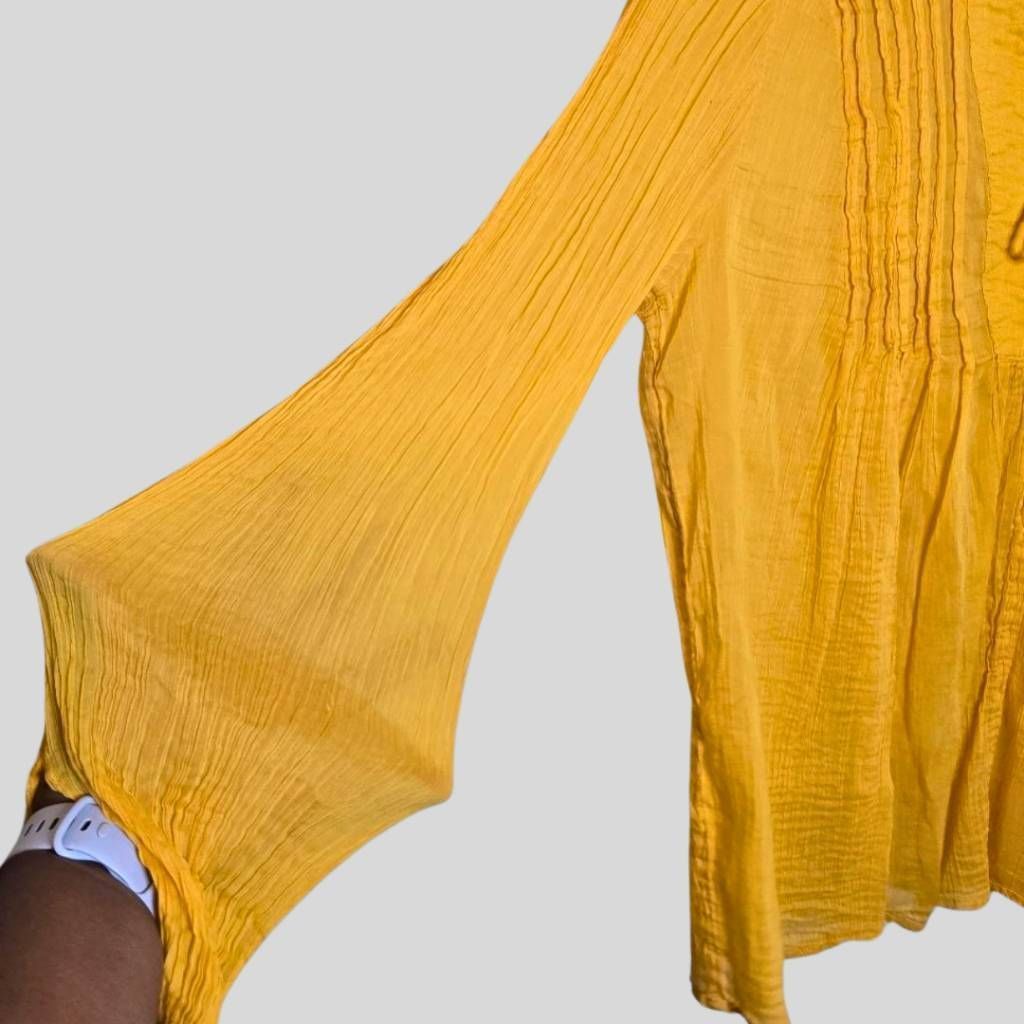 Rag & Bone Rag & Bone Saffron Sachi Blouse L Cotton Silk Boho Chic Pint Size L / US 10 / IT 46 - 11 Thumbnail
