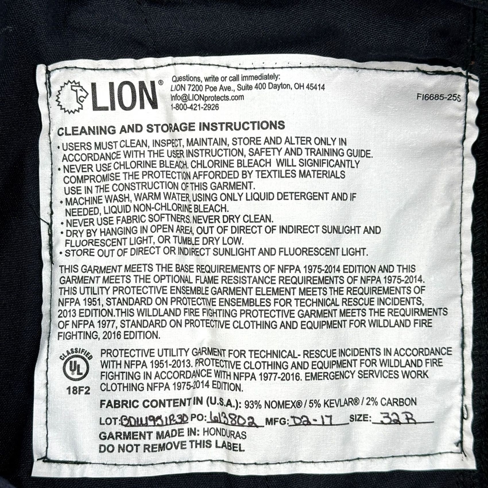 Vintage Lion BDU Nomex Pants Men 32x32 Navy Blue Cargo Workwear Size US 32 / EU 48 - 6 Thumbnail