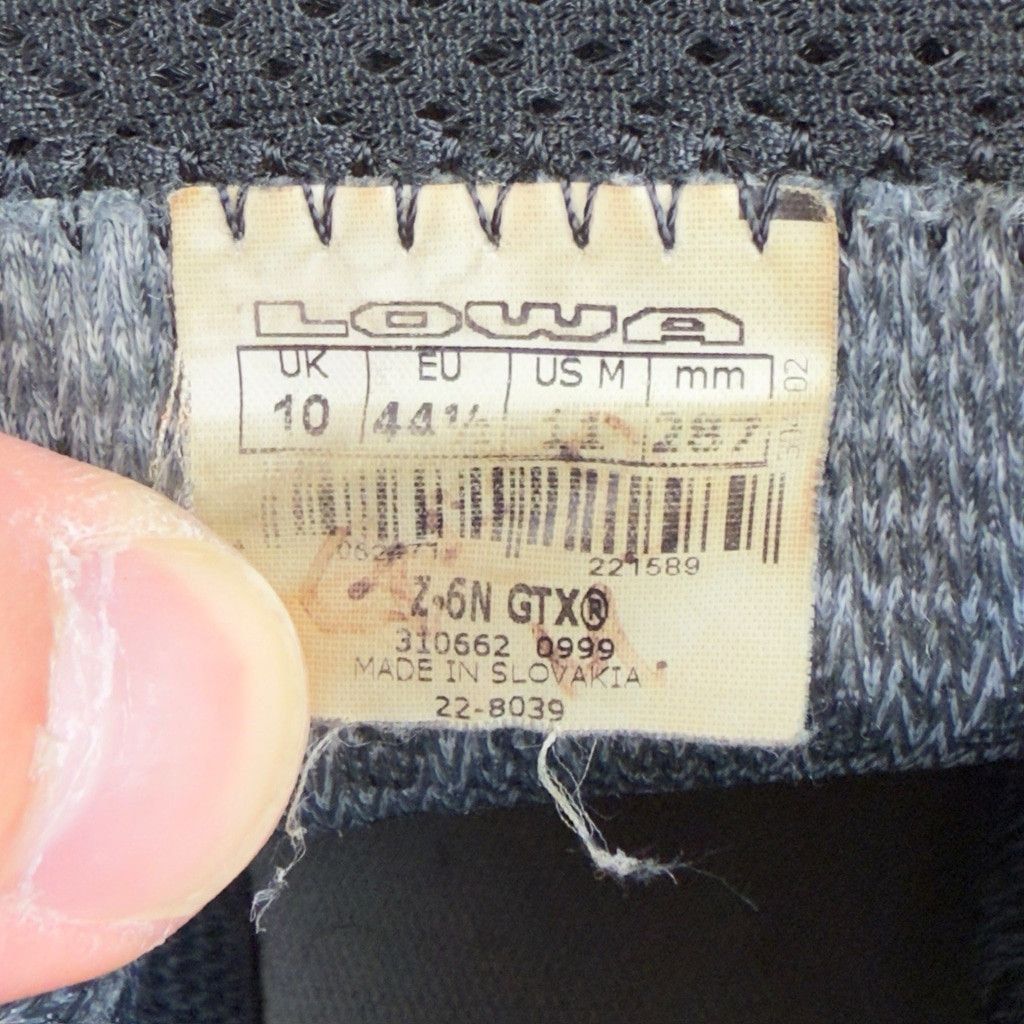 LOWA Lowa Men's Size 11 US/10 UK/44.5 EU Z-6N Gore-Tex Black Boot Size US 11 / EU 44 - 2 Thumbnail