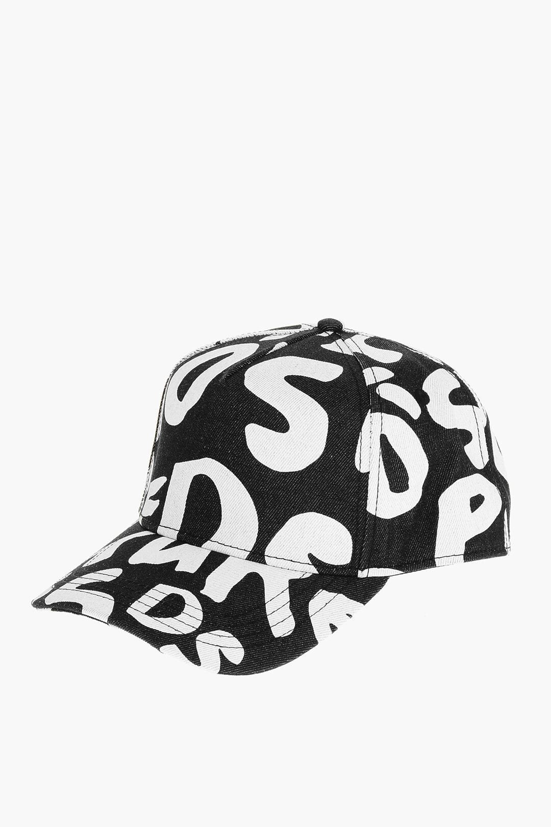 Dsquared2 Printed Denim Baseball Cap POP 80'S Size ONE SIZE - 1 Thumbnail
