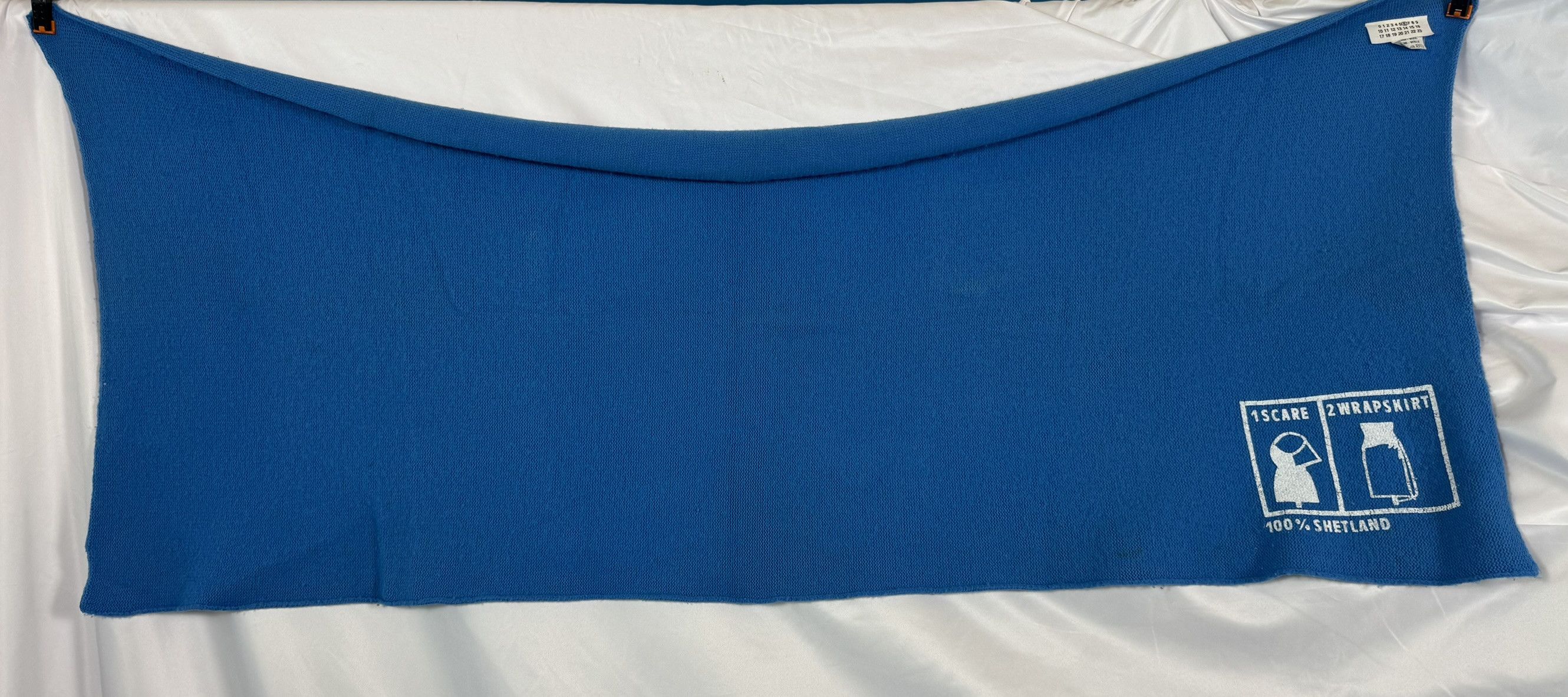 Maison Margiela Martin Margiela Blue Wool Scarf Wrap Skirt Miss Deanna Size ONE SIZE - 2 Thumbnail