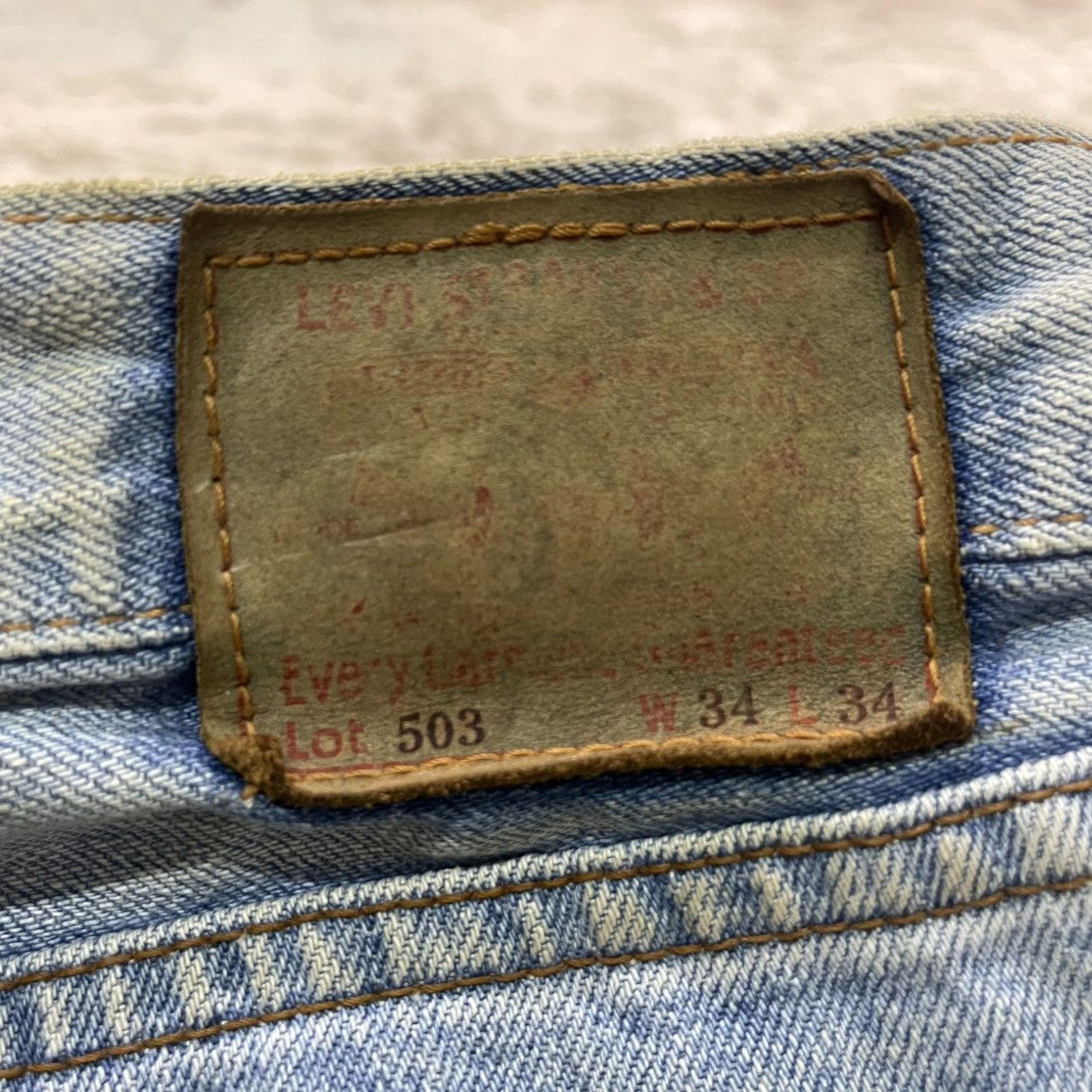 Levi's Vintage Levis 503 Baggy Loose Mud Wash Dirty Jeans Size US 34 / EU 50 - 13 Thumbnail