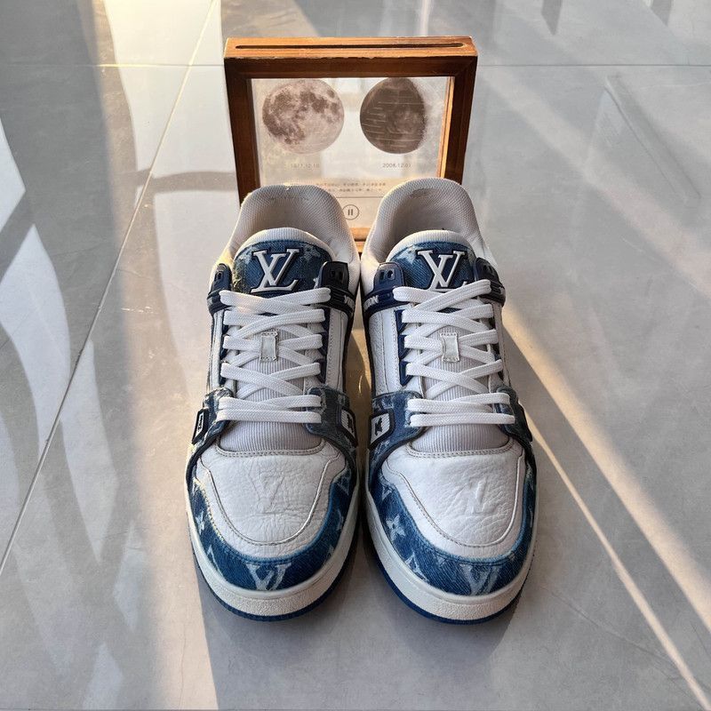 Louis Vuitton Louis Vuitton Denim Low-Top Fashion Sneakers -2508 Size US 8 / EU 41 - 1 Thumbnail