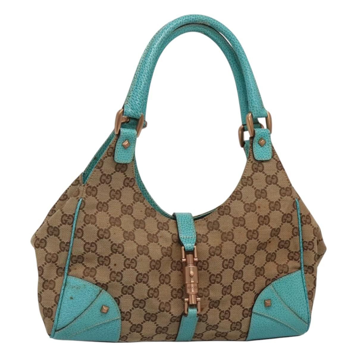 Gucci GUCCI GG Canvas Jackie Shoulder Bag Beige Size ONE SIZE - 1 Thumbnail
