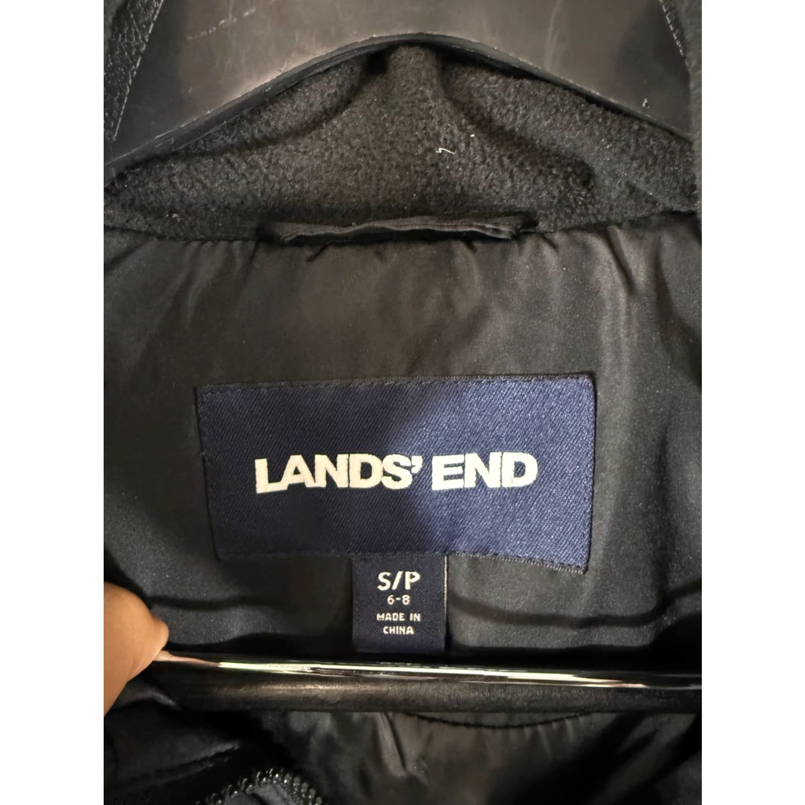 Lands' End Lands End Down Parka Coat Womens S Black Faux Fur Hood Insulated Puffer Size S / US 4 / IT 40 - 4 Thumbnail