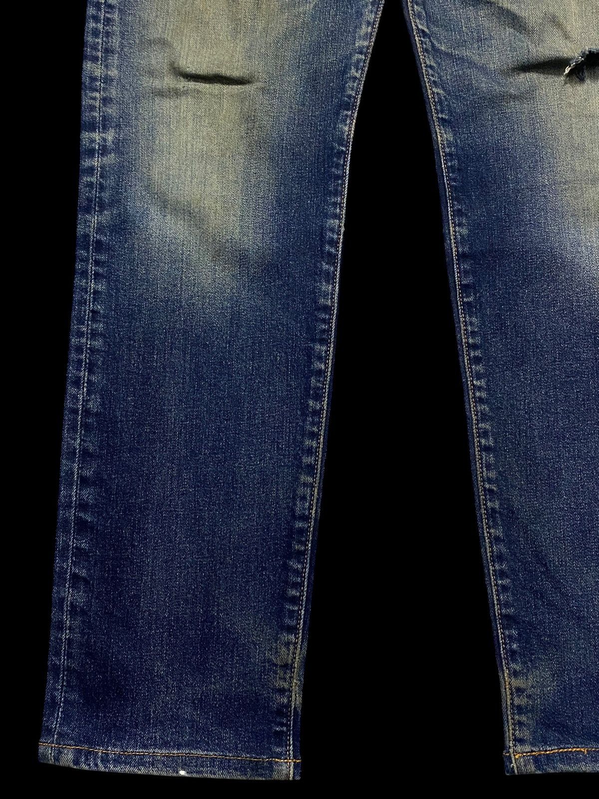 Levi's Vintage Clothing Levis 502 Y2K Big E Blue Wash Distressed Slim Fit Jeans Size US 31 - 7 Thumbnail
