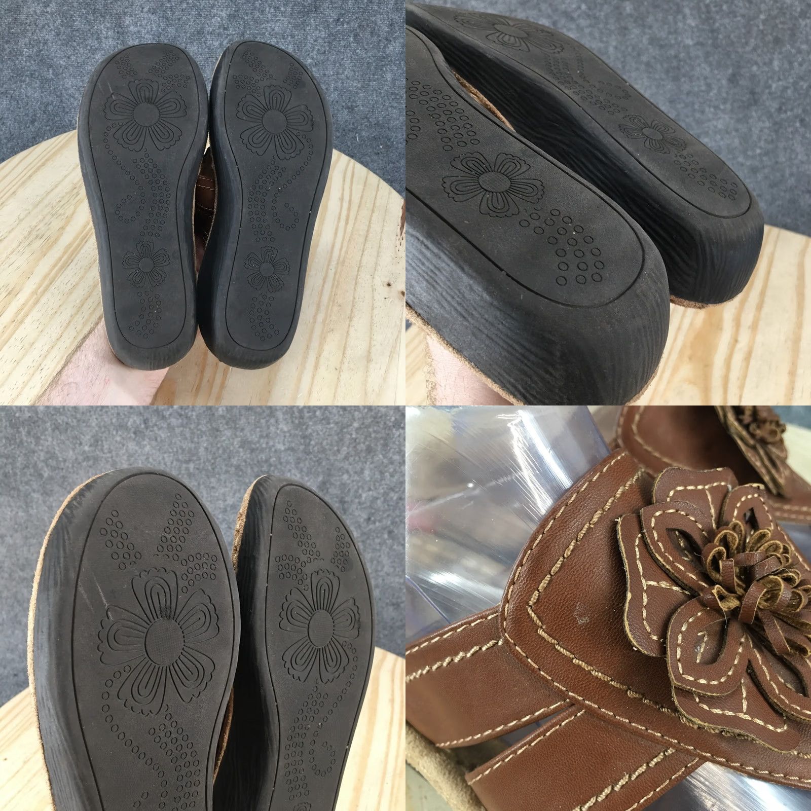 Vintage Cliffs White Mountain Sandals Womens 11M Carnation Thong Brown Faux Leather Casual Footwear Women Shoes Brown Faux Leather Slipper Sandal Size US 11 / IT 41 - 8 Thumbnail