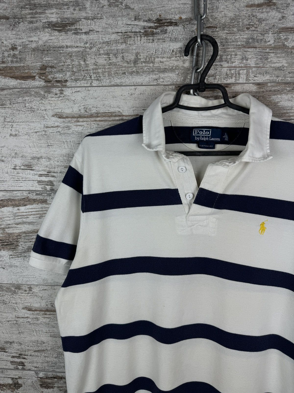 Polo Ralph Lauren × Vintage Mens Vintage Polo Ralph Lauren Polos rugby T-shirt stripes Size US L / EU 52-54 / 3 - 4 Thumbnail